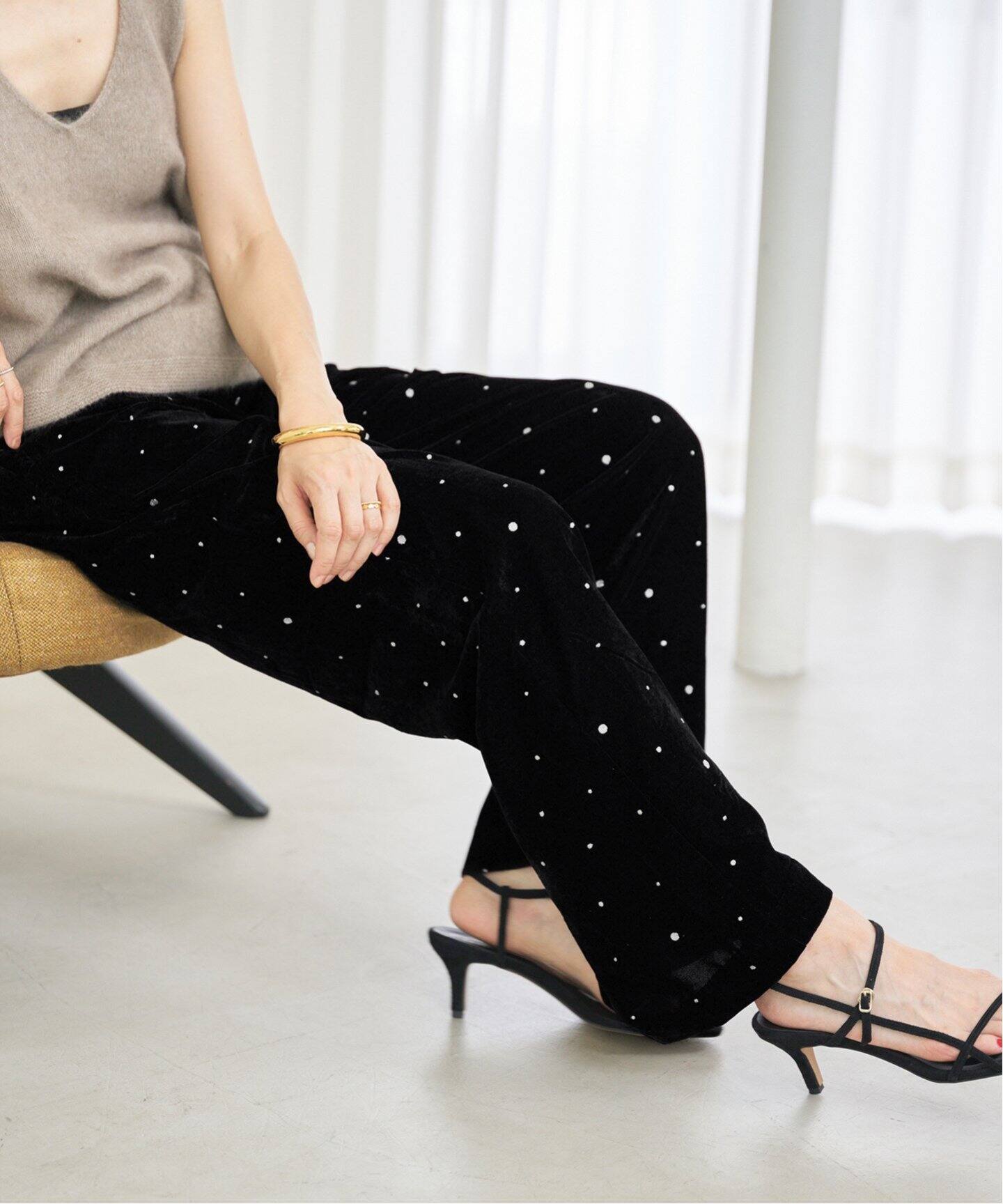 COUTURE D'ADAM クチュールドアダム ベロア パンツ イエナ イエナ IENA COUTURE D'ADAM/クチュールドアダム Glitter PT ベロア