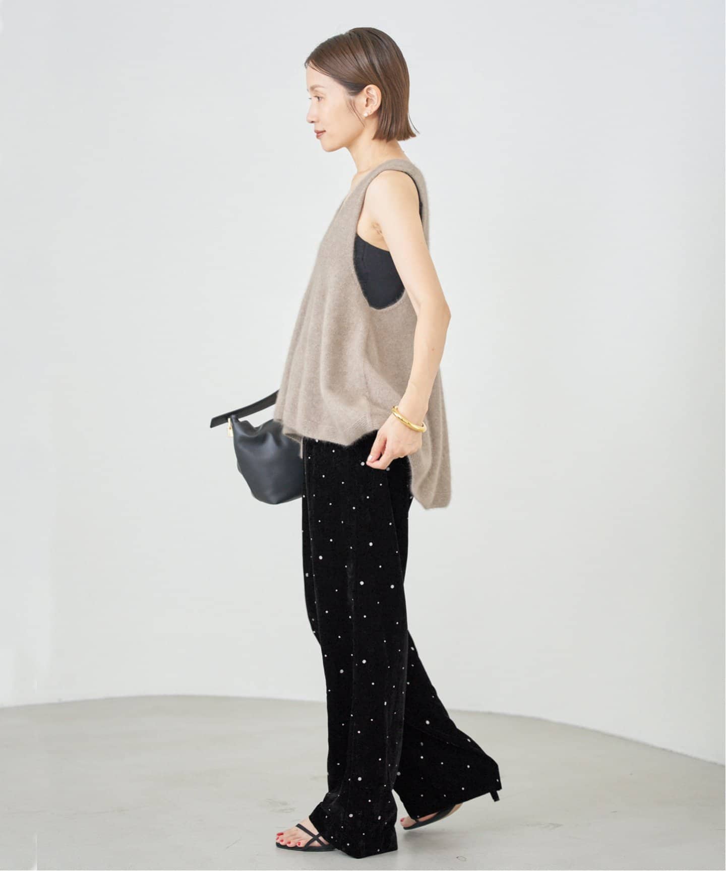 COUTURE D'ADAM/クチュールドアダム Glitter PT ベロアイージーパンツ