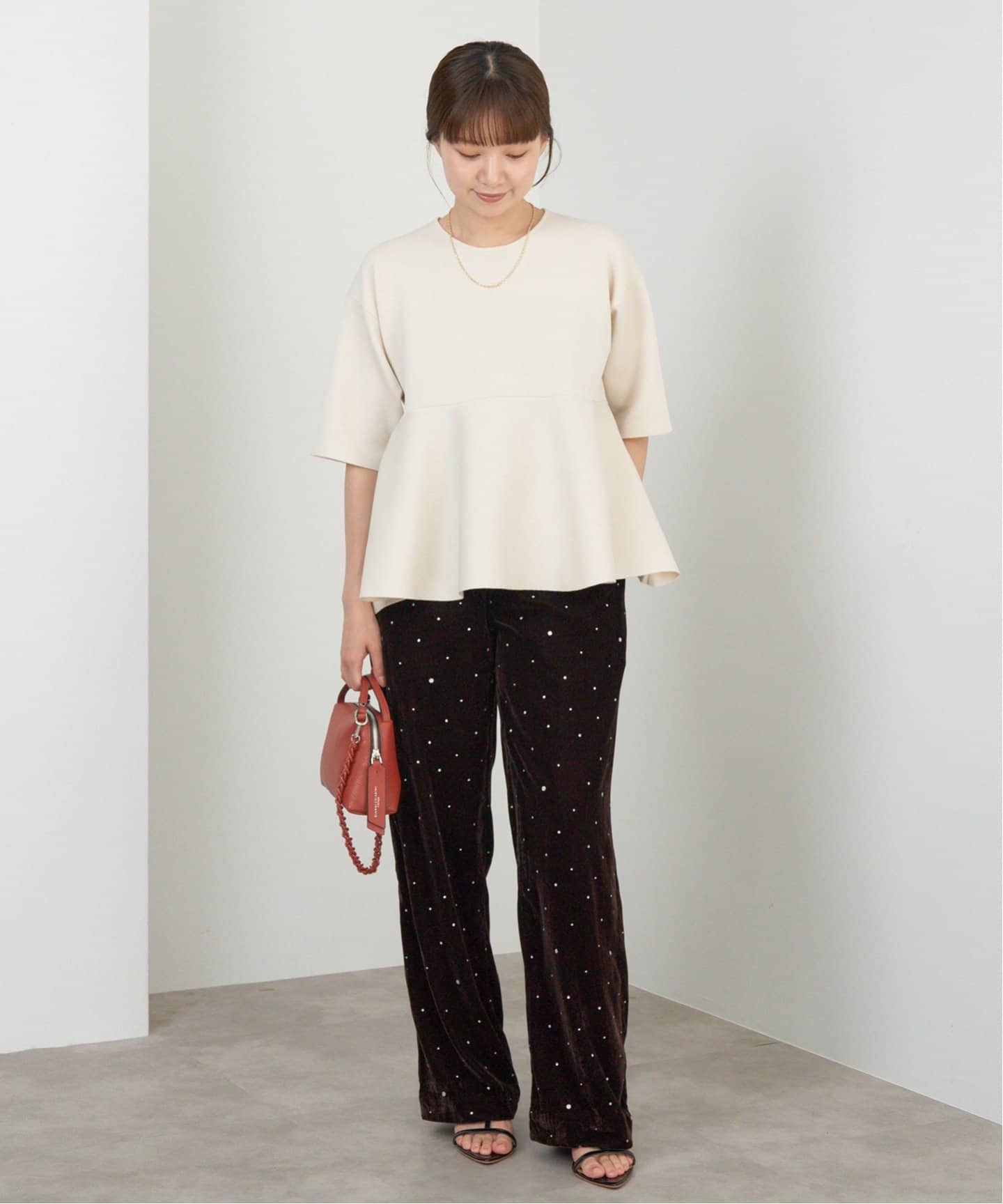 COUTURE D'ADAM/クチュールドアダム Glitter PT ベロアイージーパンツ