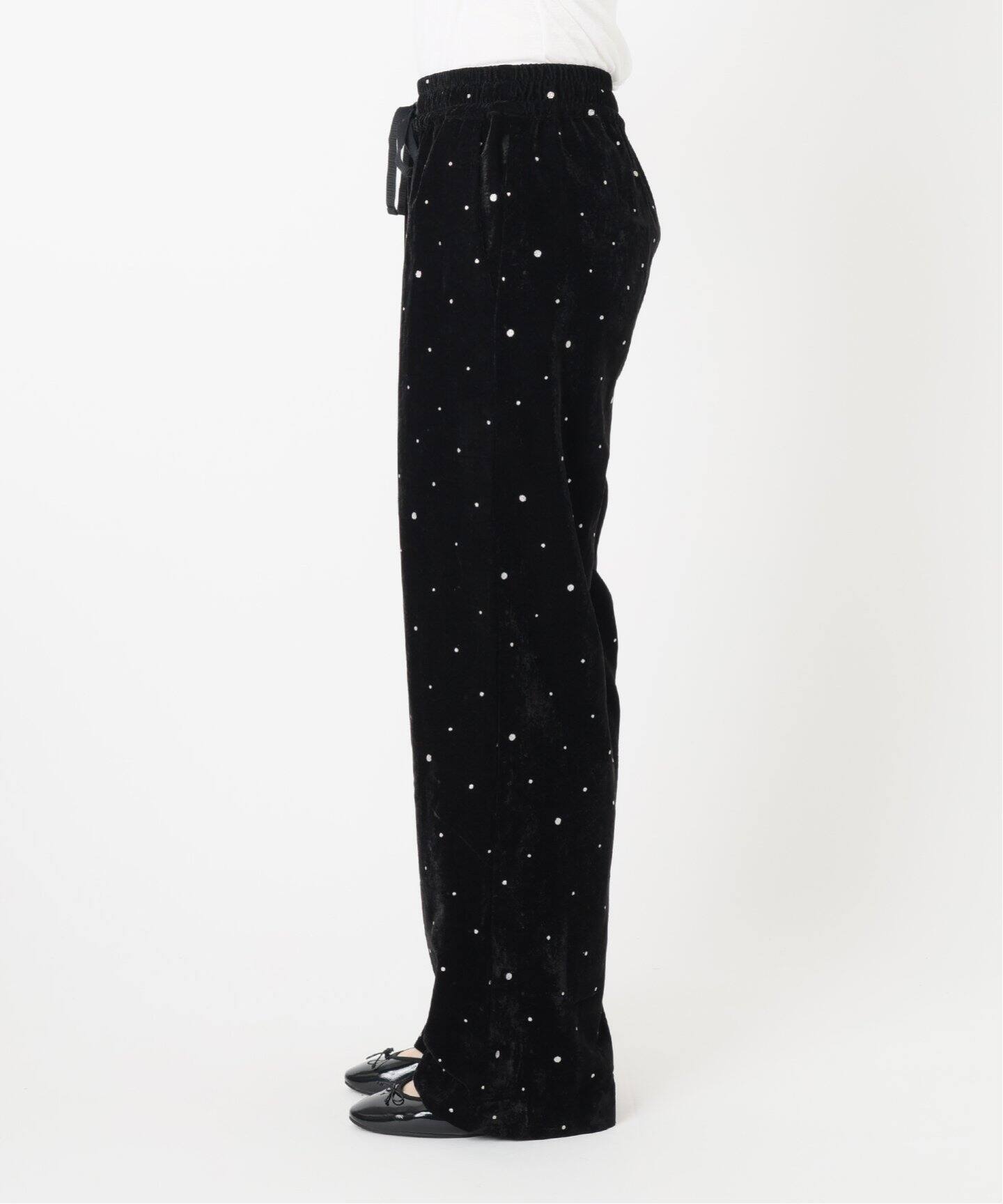 IENA クチュールドアダム グリッターパンツ38 COUTURE D'ADAM/クチュールドアダム Glitter PT ベロアイージーパンツ