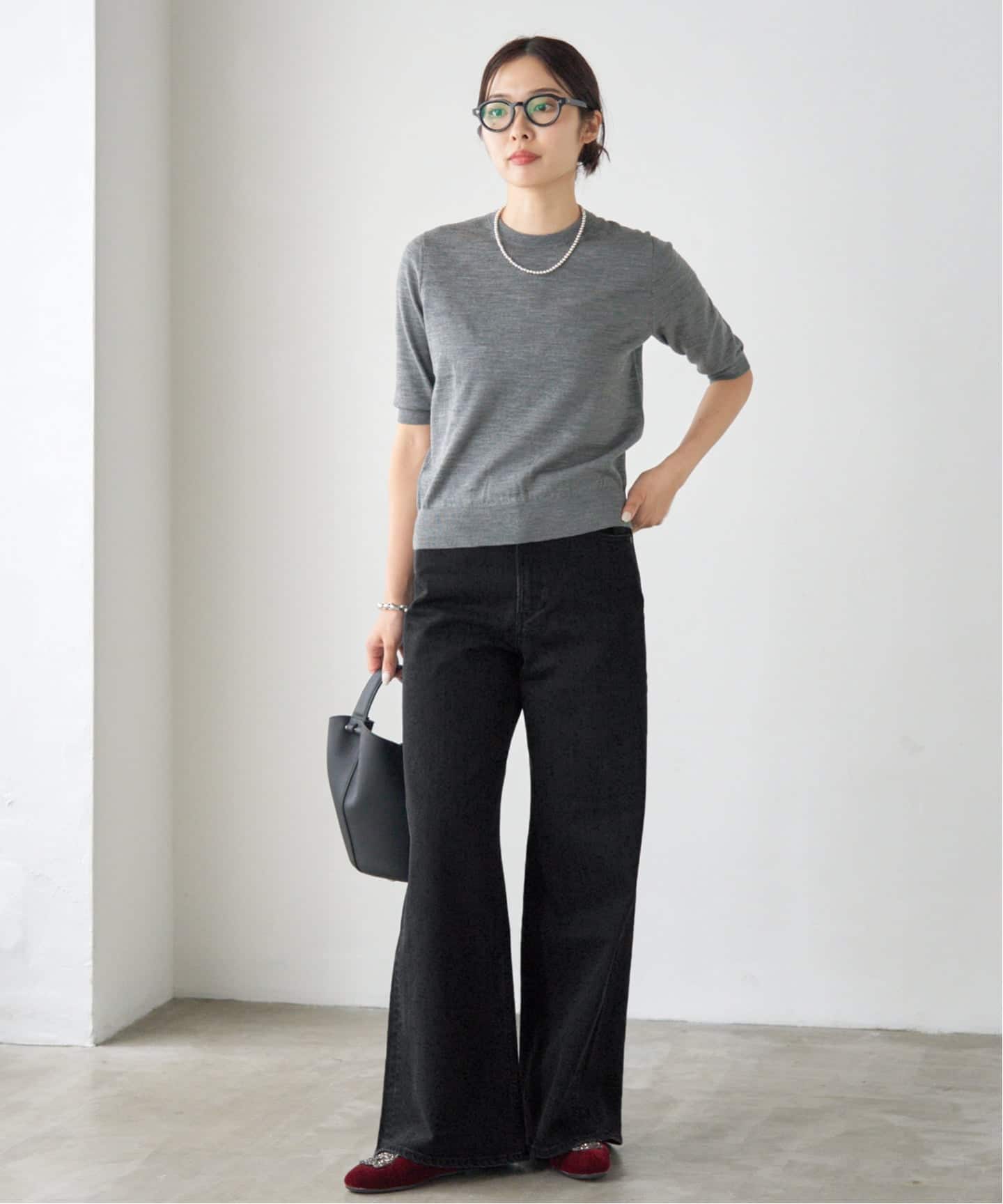 【極美品】イエナ YANUK ヤヌーク別注フレアパンツ　23 フレアデニム YANUK/ヤヌーク 別注 Wide Flare ワイドフレアデニム（デニム