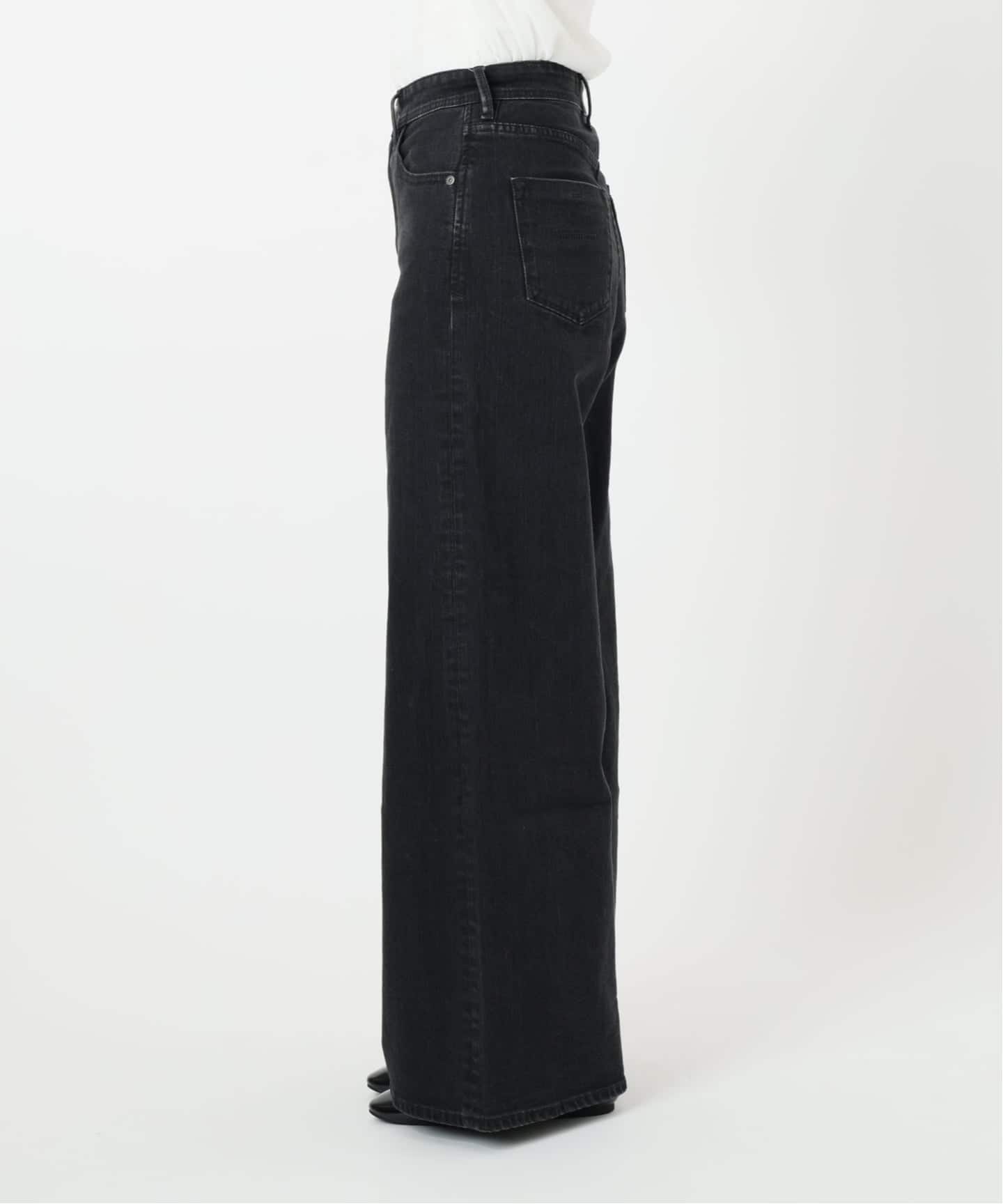 YANUK ヤヌーク　ワイドフレア ブラック　デニムパンツ 予約》YANUK/ヤヌーク 別注 Wide Flare ワイドフレアデニム