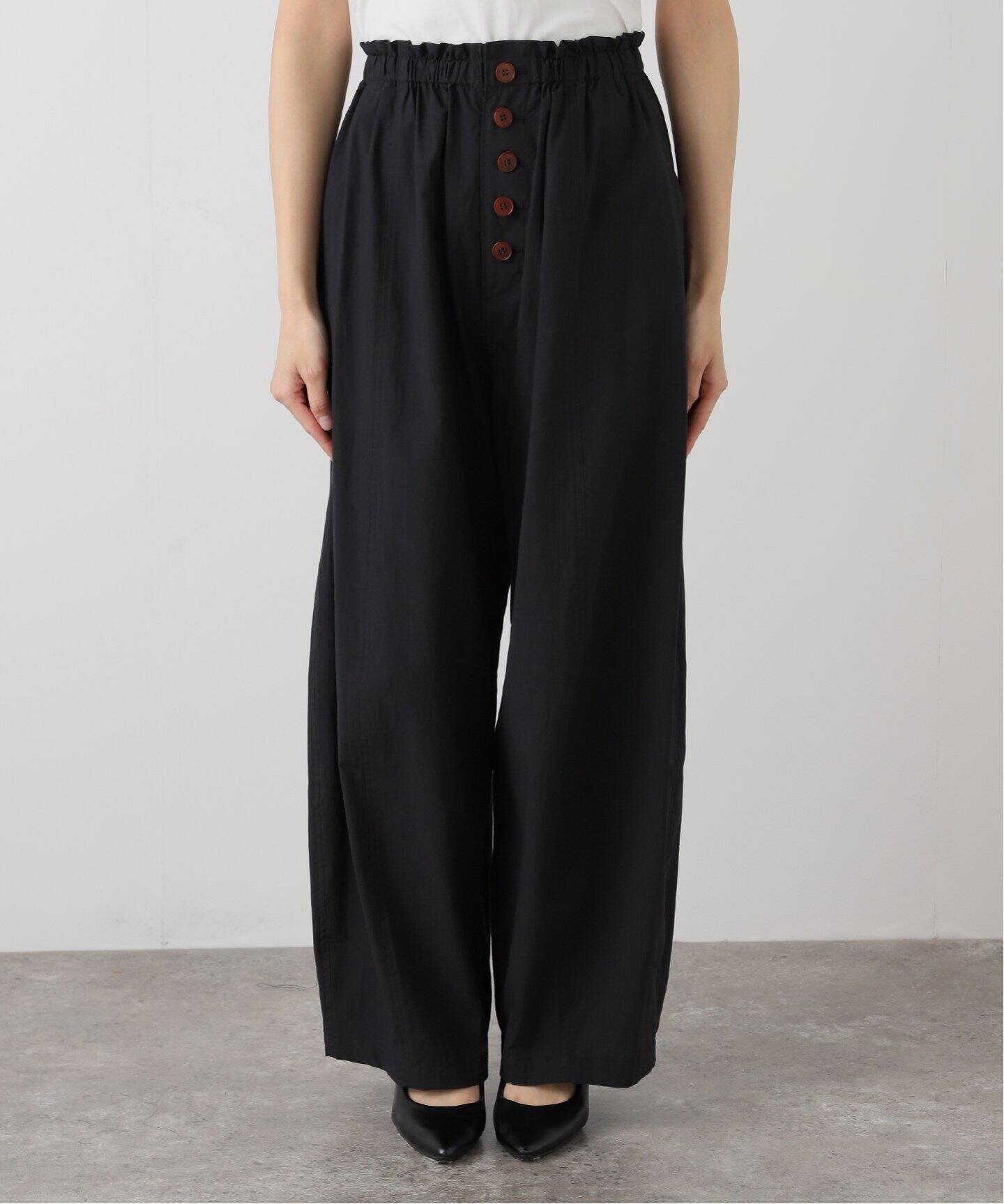 HAKUJI / SOLID TW CLOTH PT/FREE/コットン/NVY/H072535 HAKUJI/ハクジ SOILD TW CLOTH PT パンツ H072535（スラックス）｜IENA