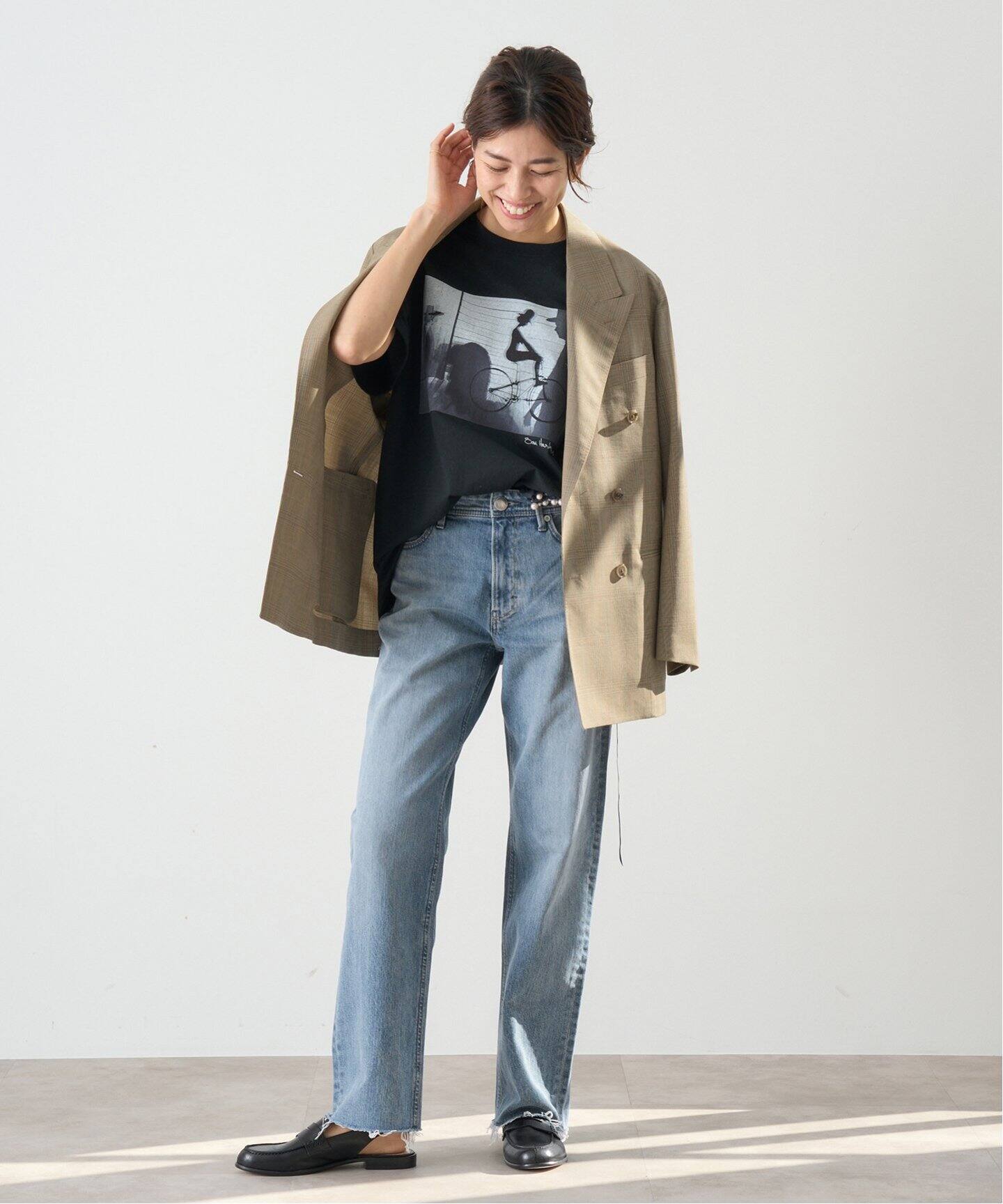 YANUK/ヤヌーク 別注 LOWRISE LEA ストレートデニム（デニムパンツ  