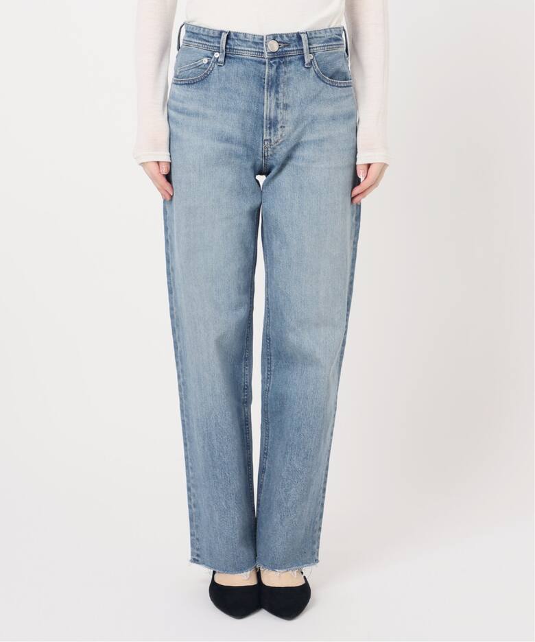 YANUK IENA別注 カットオフストレートデニム LEA 24 BLK YANUK  