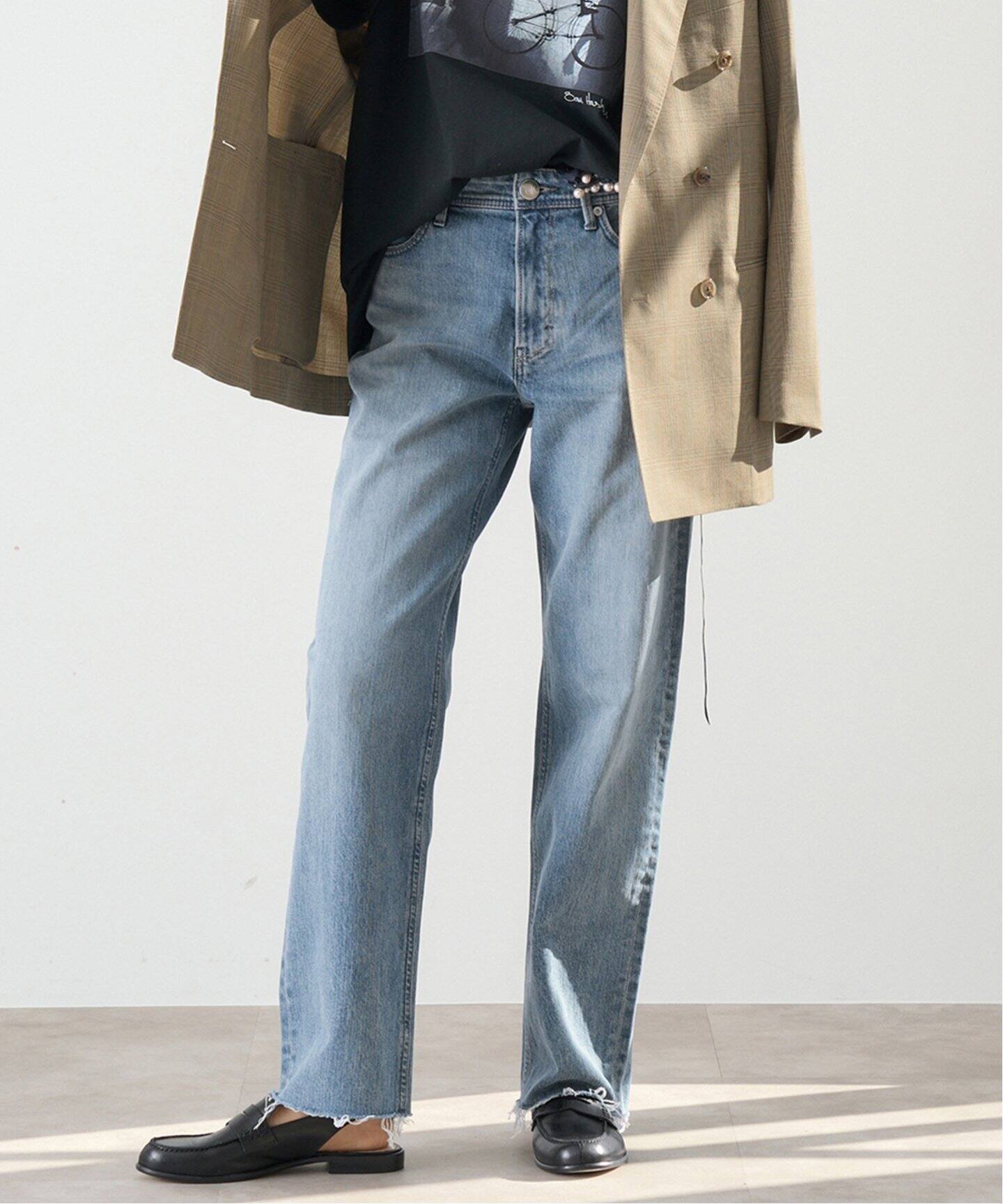 YANUK/ヤヌーク 別注 LOWRISE LEA ストレートデニム（デニムパンツ  