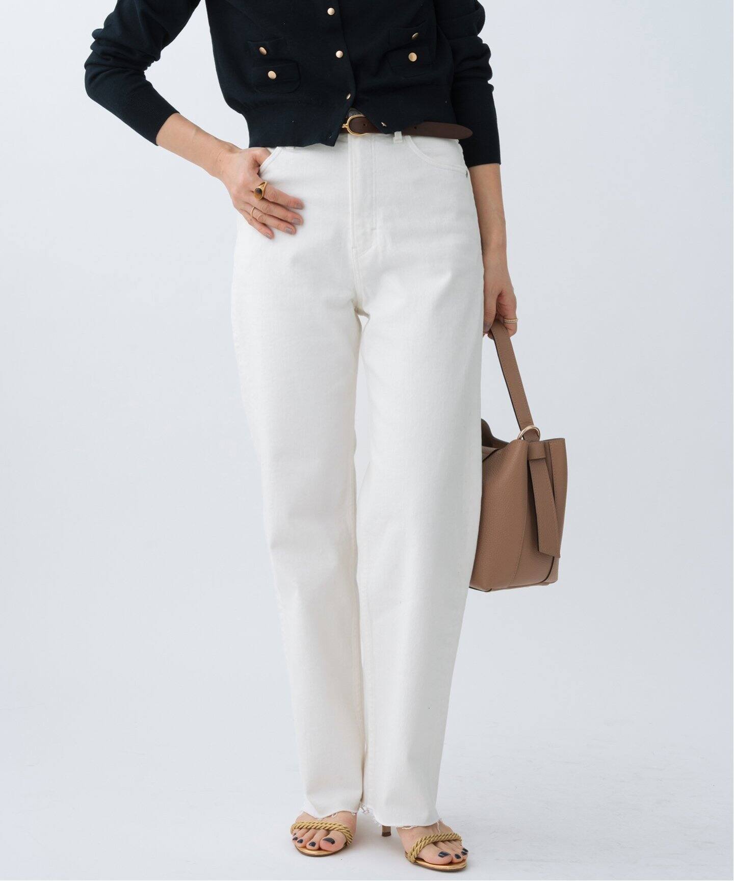 YANUK/ヤヌーク 別注 LEA ストレートホワイトデニム（デニムパンツ  