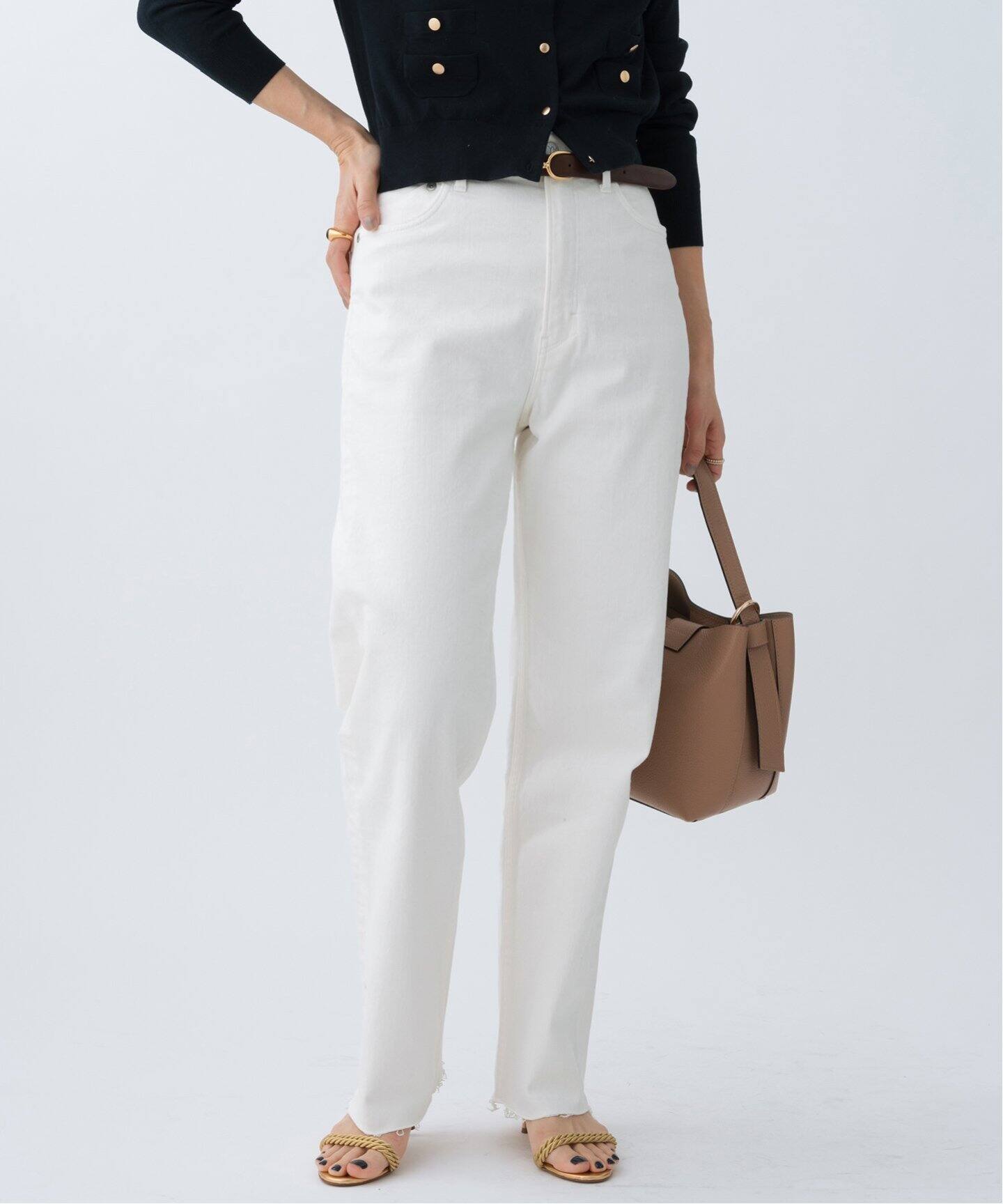 YANUK/ヤヌーク 別注 LEA ストレートホワイトデニム（デニムパンツ  