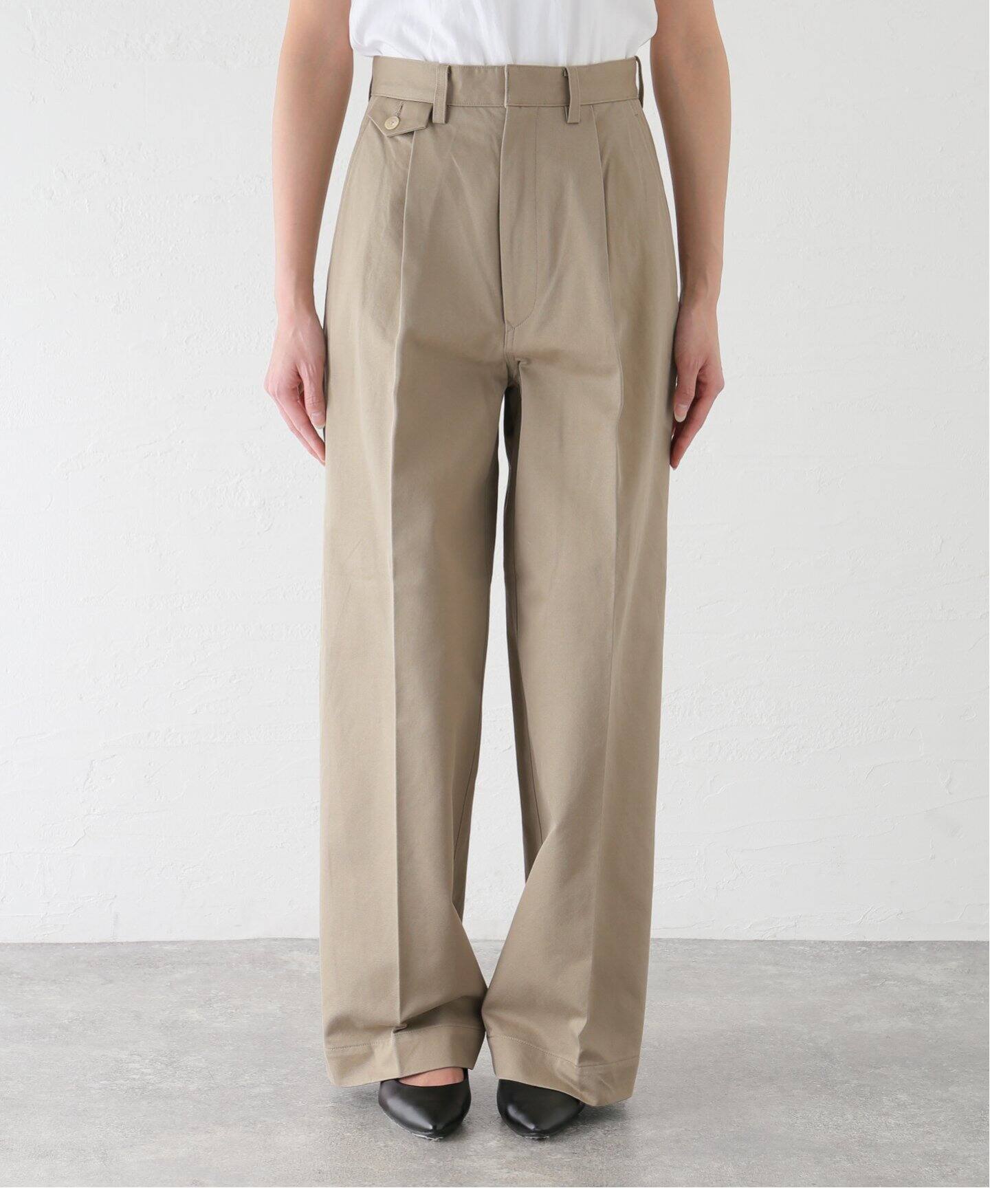 AURALEE/オーラリー WASHED FINX CHINO ONE-TUCK PANTS パンツ 