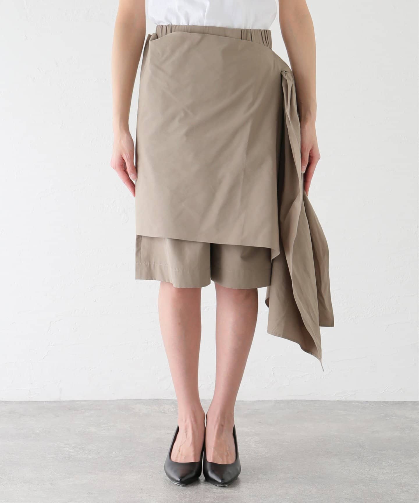 LITKOVSKA/リトコフスカ COTTON BLEND LAYERED SHORTS ハーフパンツ
