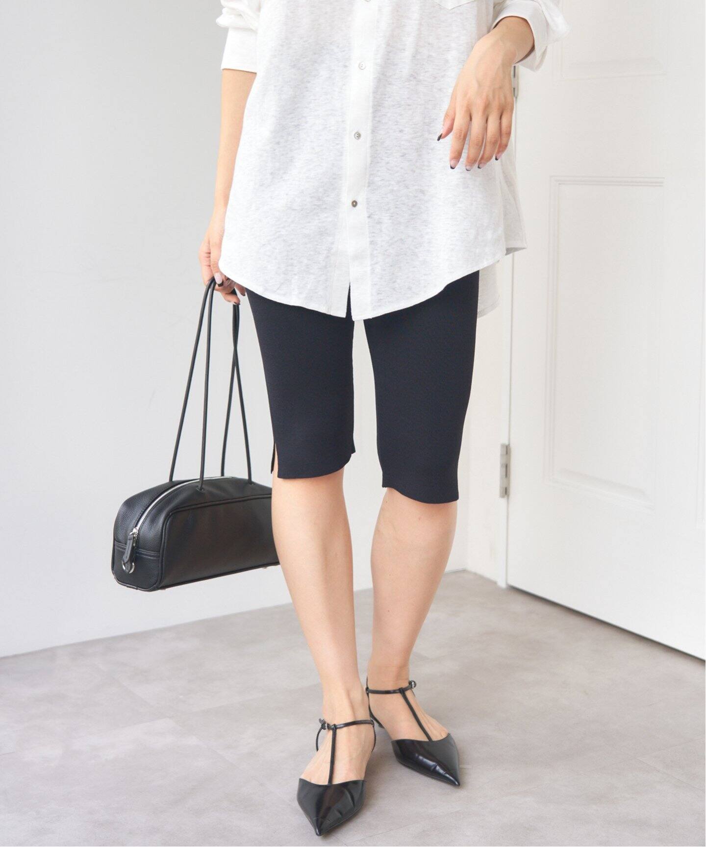 ONIT/オニット MILANO RIB KNIT HALF LEGGINGS（ショート