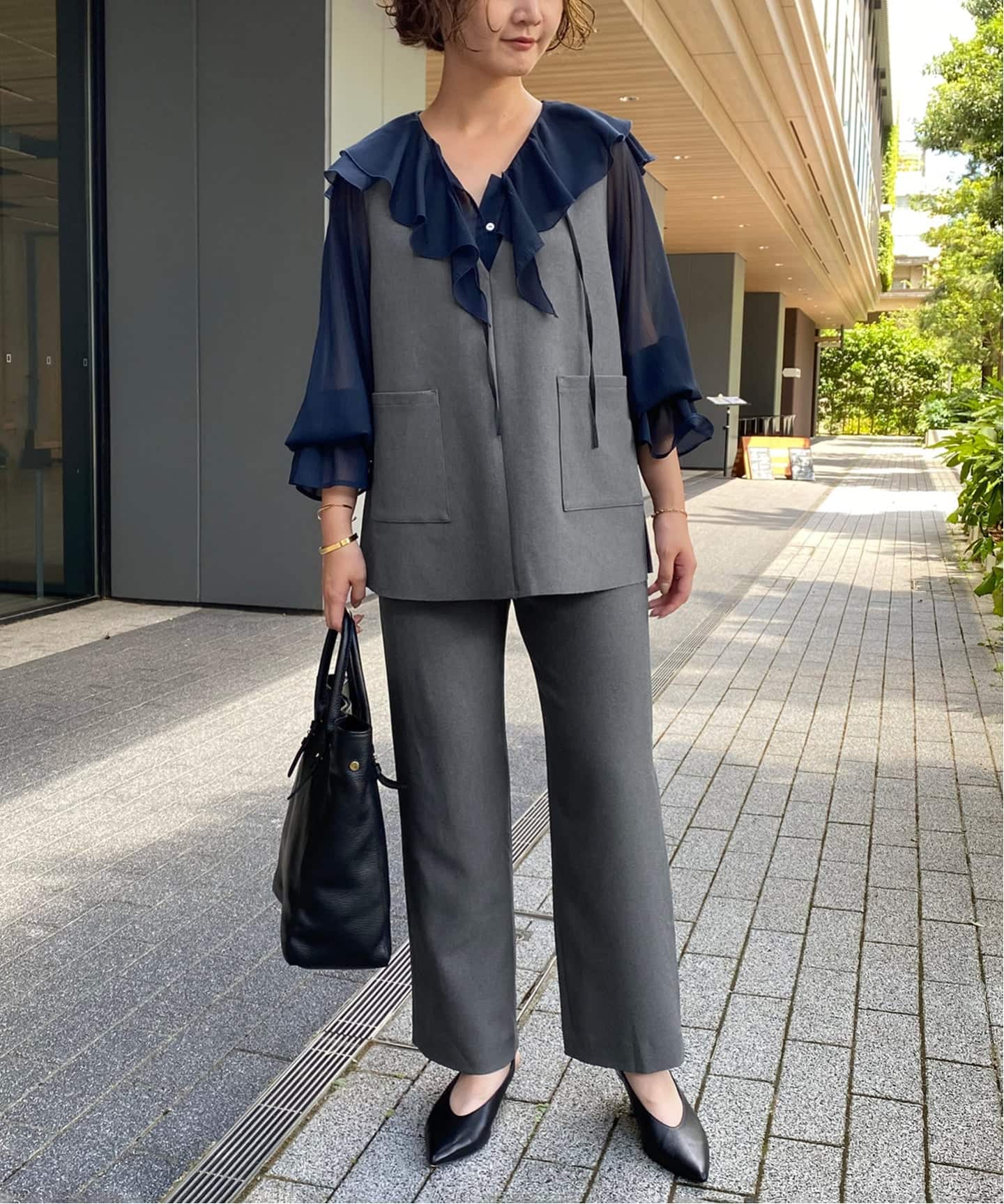 SLOBE IENA セットアップ SLOBE IENA｜《2枚セット》カットジョーゼットセットアップ