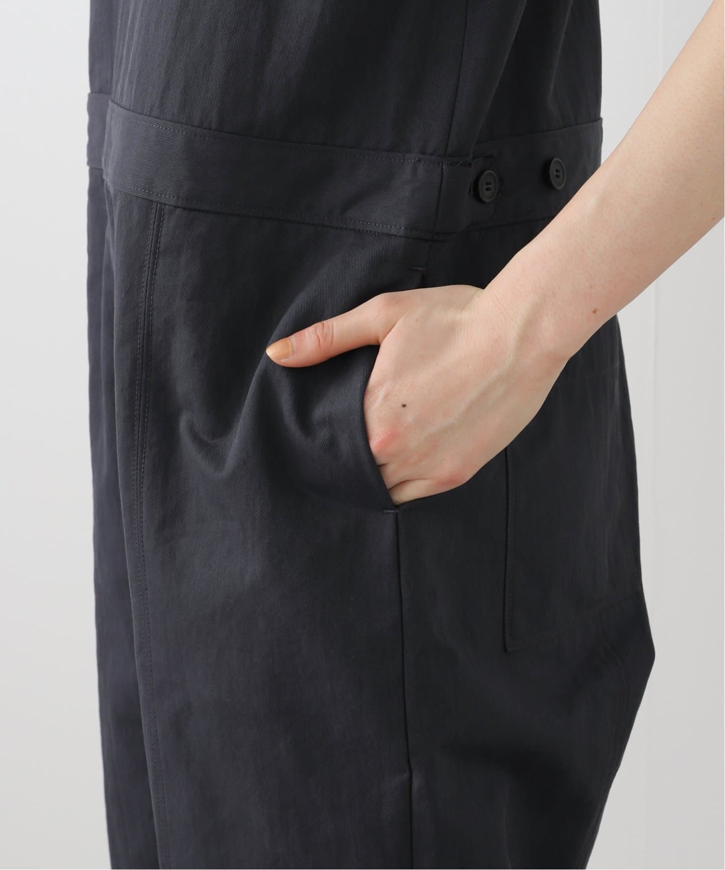 SLOBE IENA オールインワン SLOBE IENA オールインワン ドロストギャザーオールインワン