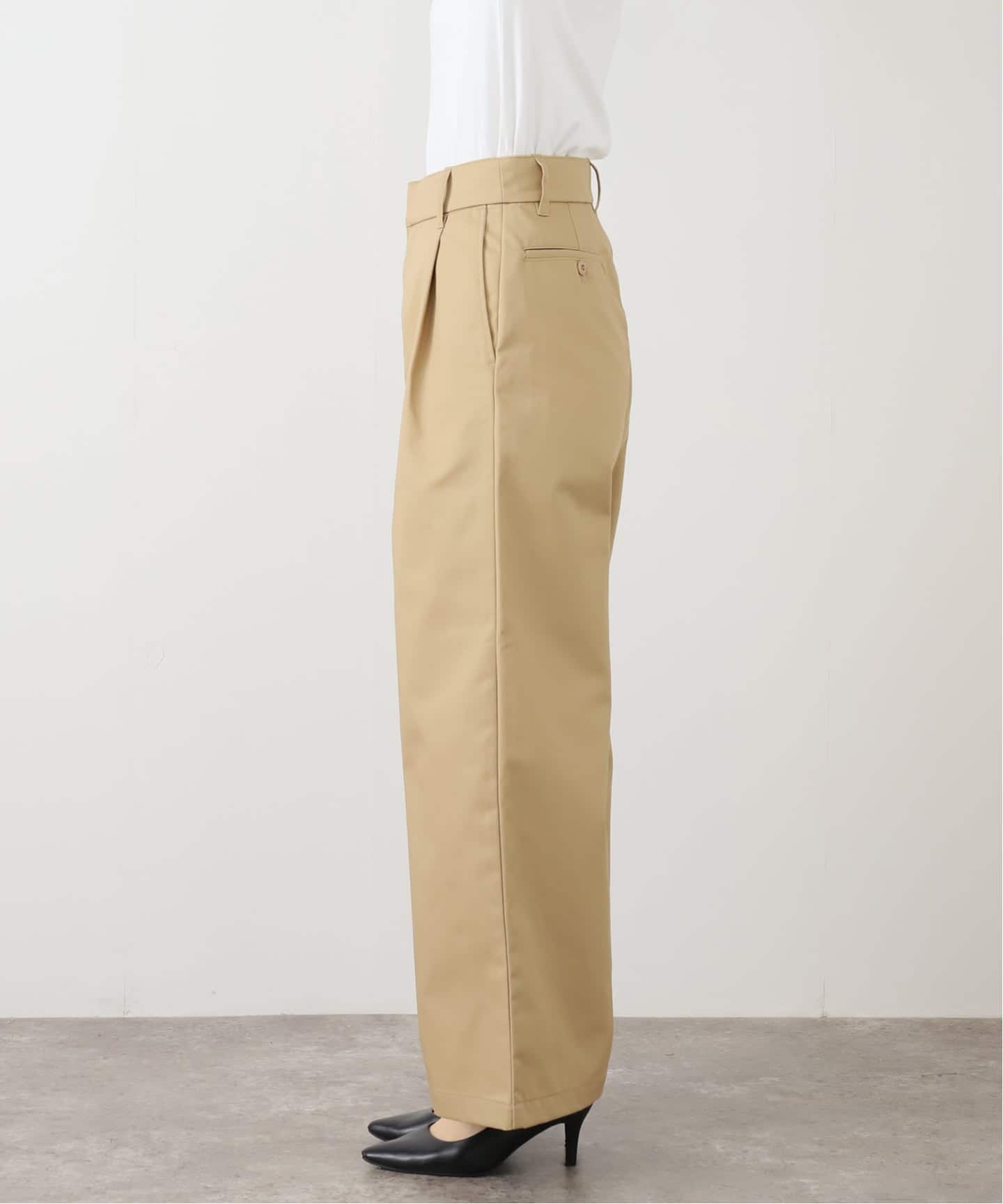 スローブイエナ　チノタックワイドパンツ　25ss 楽天市場】【SALE／30%OFF】チノタックワイドパンツ SLOBE IENA