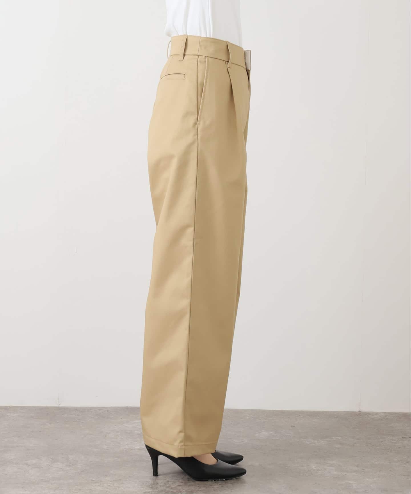 スローブイエナ　チノタックワイドパンツ　25ss チノタックワイドパンツ（チノパンツ）｜SLOBE IENA（スローブ