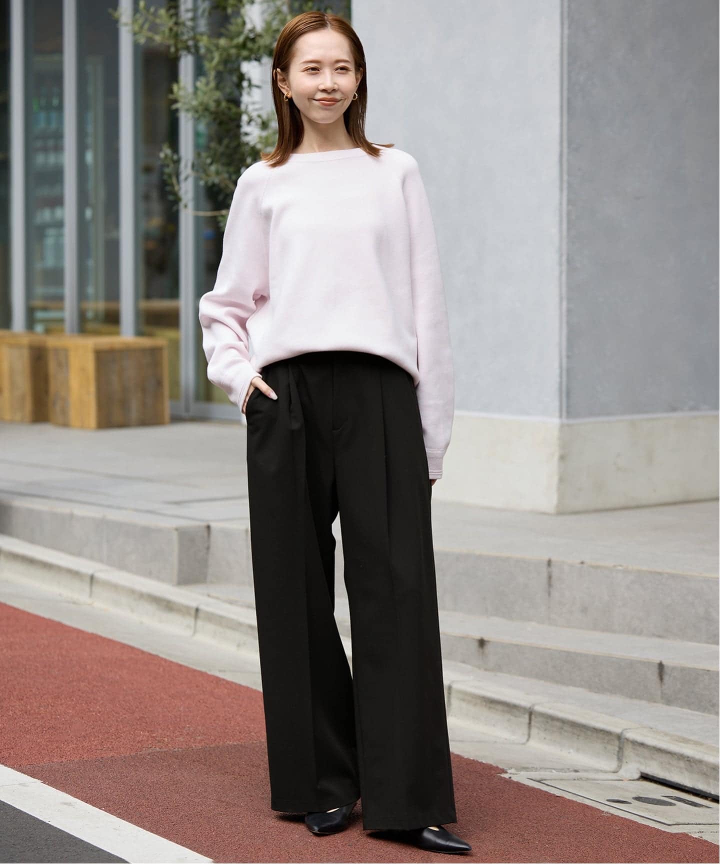 WEBのみ4サイズ展開》TRワイドトラウザー（スラックス）｜SLOBE IENA