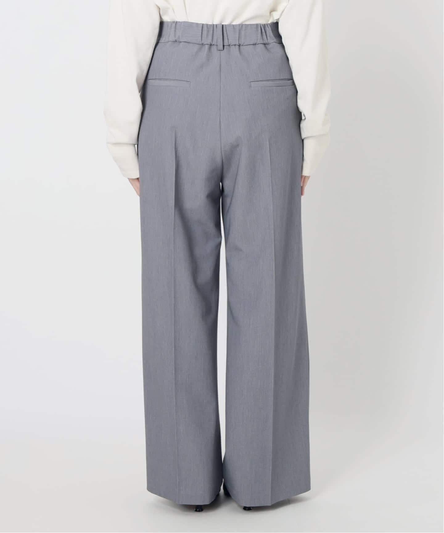 WEBのみ4サイズ展開/追加》TRワイドトラウザー（スラックス）｜SLOBE