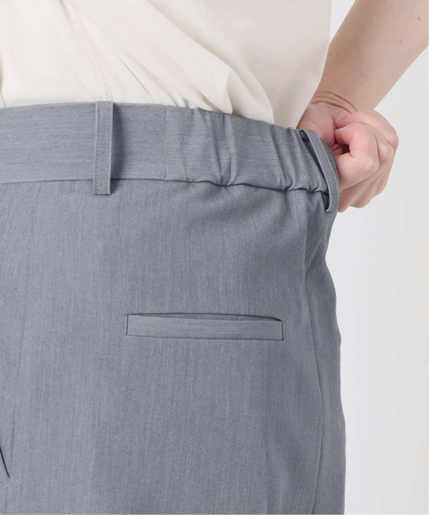 WEBのみ4サイズ展開/追加》TRワイドトラウザー（スラックス）｜SLOBE