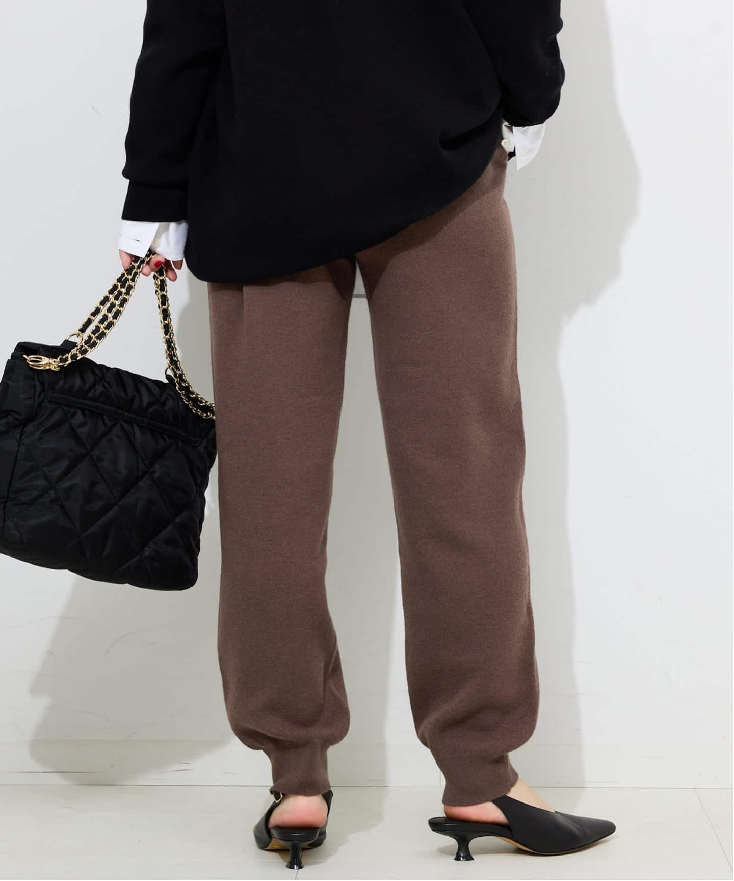 セットアップ対応可》ウォッシャブルスムース ジョガーパンツ（その他