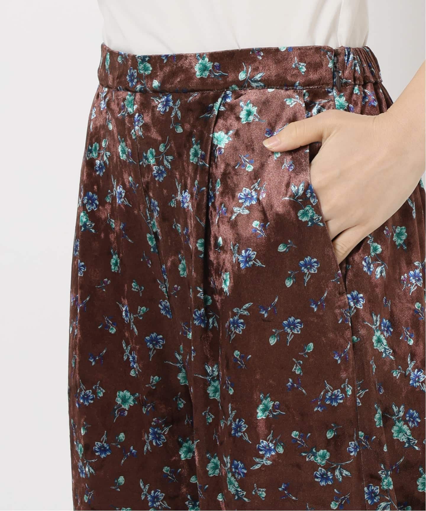 ベロアストレートイージーパンツ（その他パンツ）｜SLOBE IENA