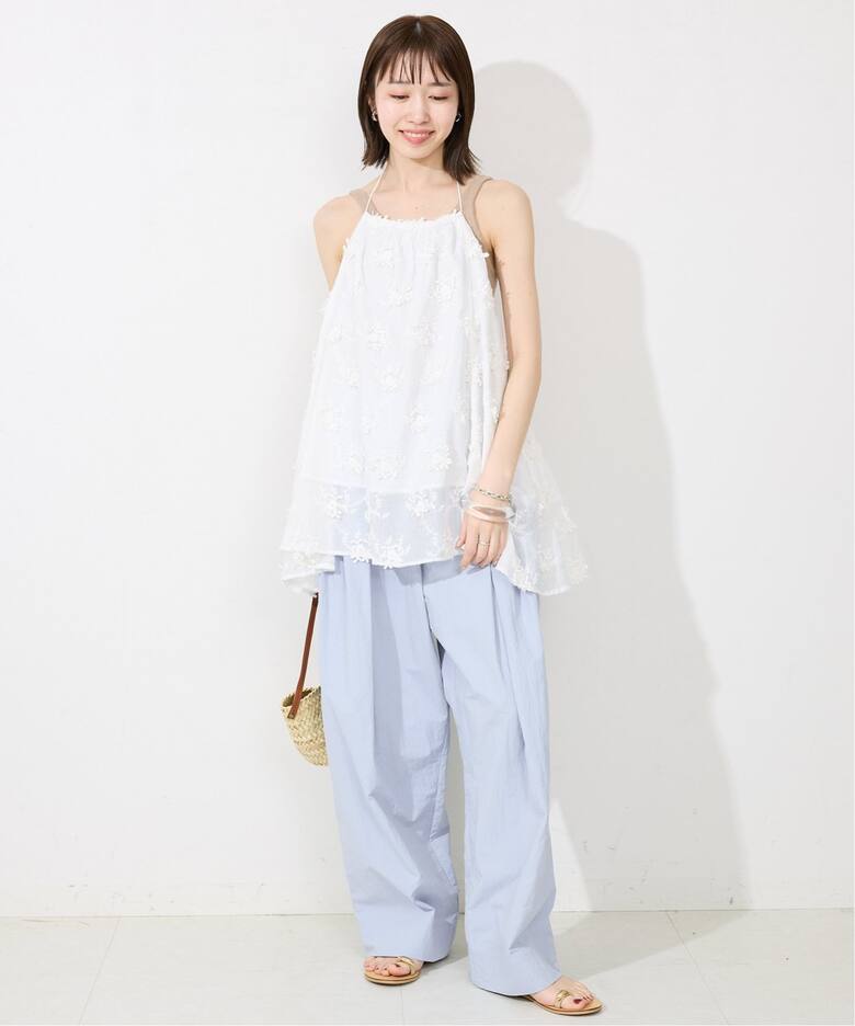 撥水タフタタックギャザーイージーパンツ（その他パンツ）｜SLOBE IENA  