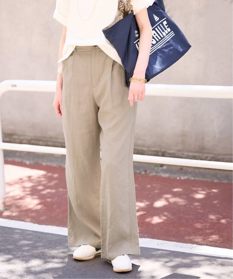 リネン混イージースラックス（スラックス）｜SLOBE IENA（スローブ  