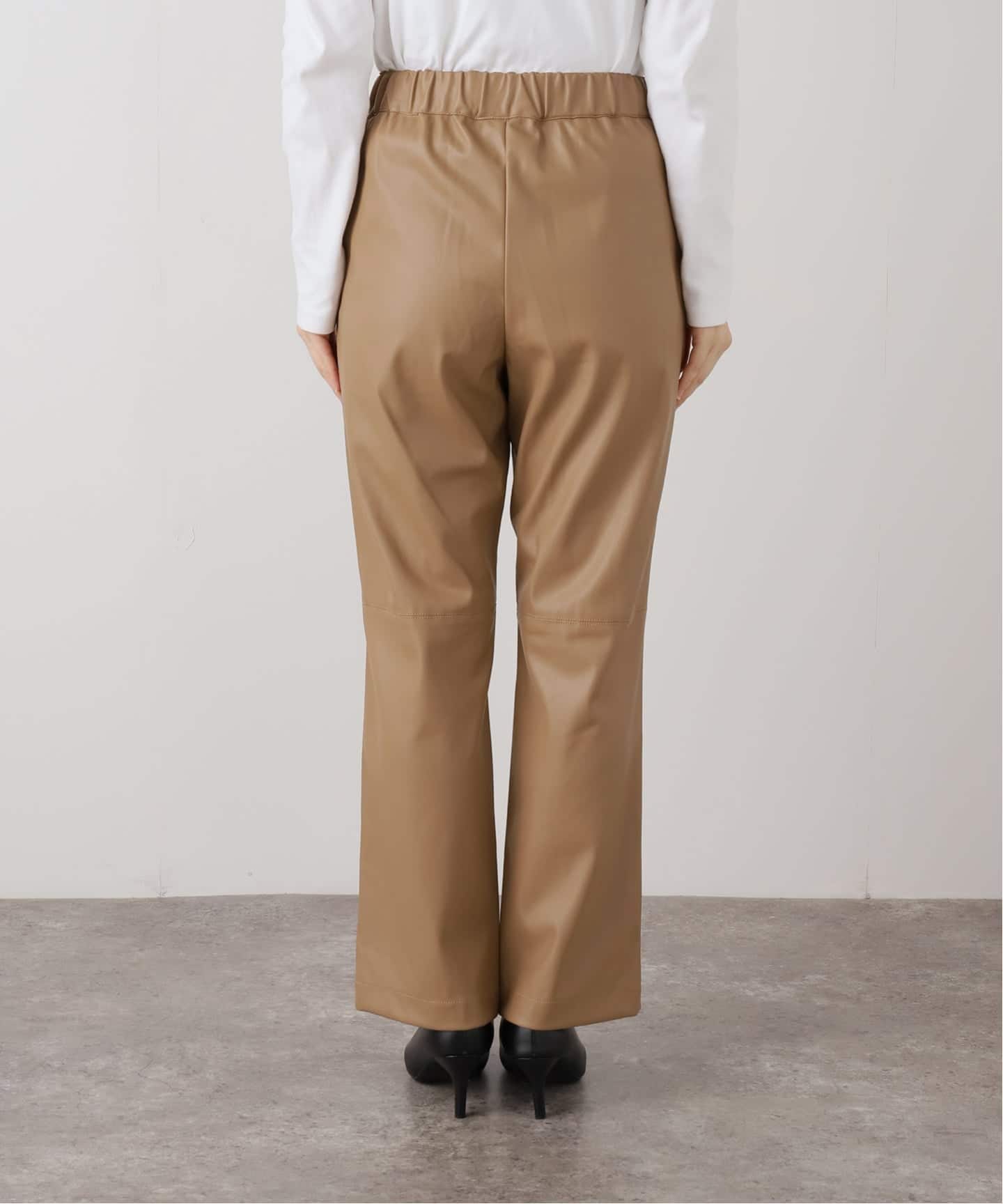 Ruffo Research レザー　パンツ　ベージュ　イタリー製 MFP-2456_s.jpg