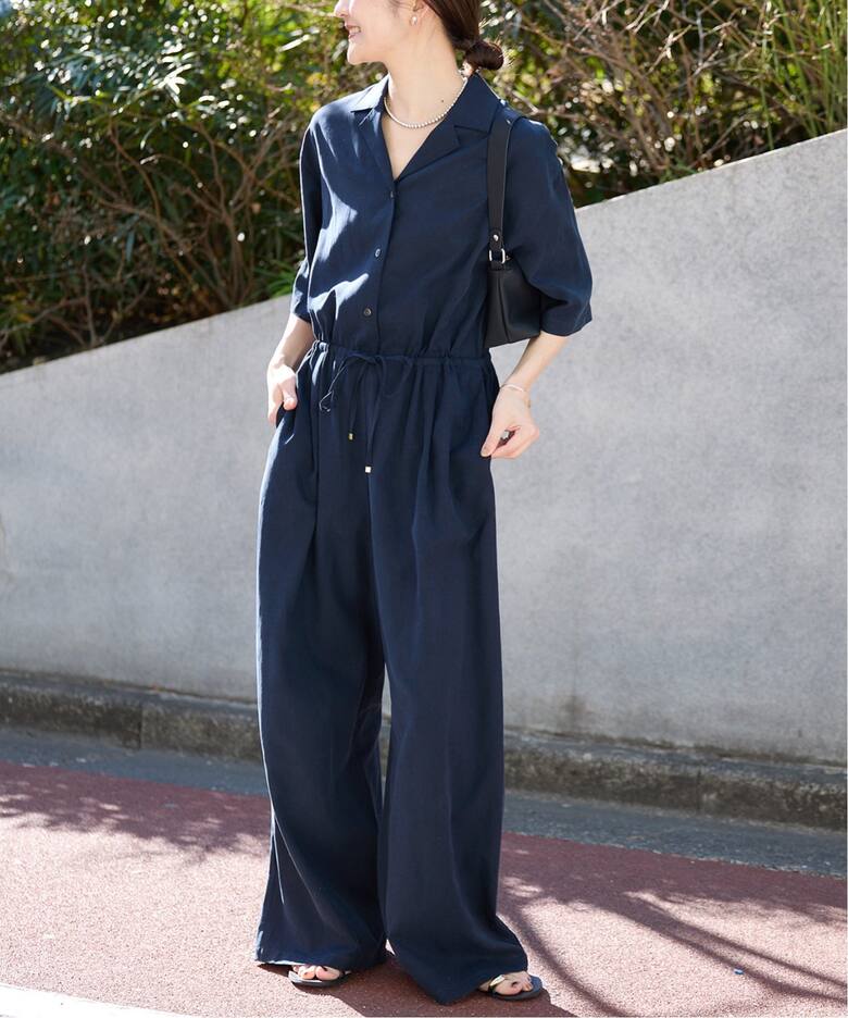 WEB限定/追加》ハーフスリーブオールインワン（つなぎ／オールインワン 