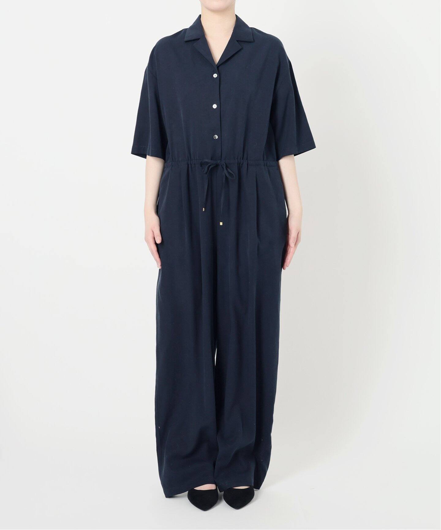 WEB限定/追加》ハーフスリーブオールインワン（つなぎ／オールインワン
