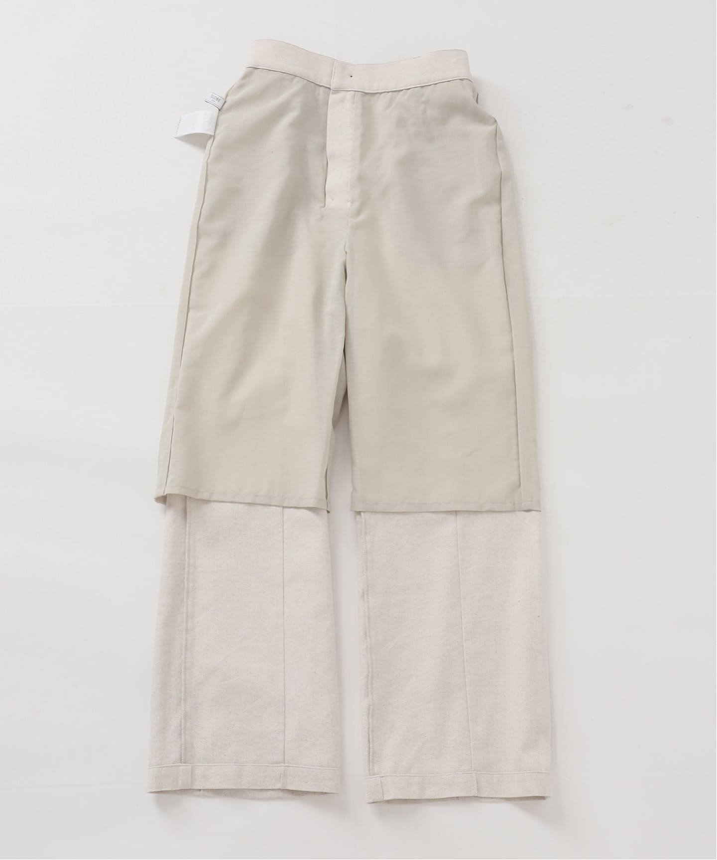 semon リネンピンタックパンツ NATURAL サイズ0 セットアップ対応】バックサテンパンツ（フルレングス