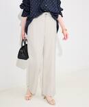 リネン混ピンタックパンツ