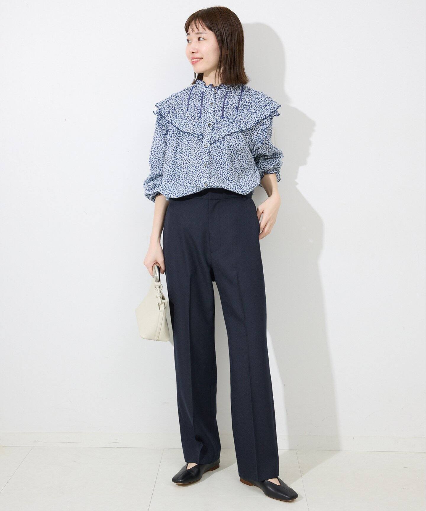 スローブイエナ SLOBE IENA ツイルストレートパンツ 追加》ウォッシャブルツイルストレートパンツ（スラックス