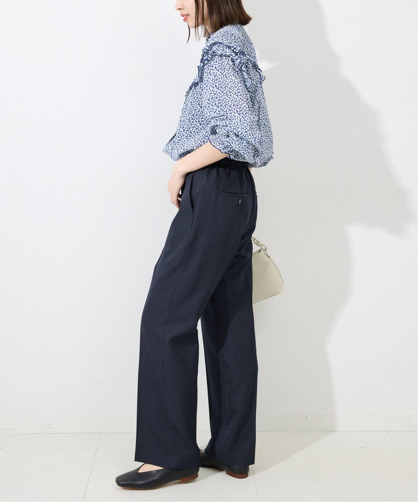 スローブイエナ SLOBE IENA ツイルストレートパンツ 追加》ウォッシャブルツイルストレートパンツ（スラックス