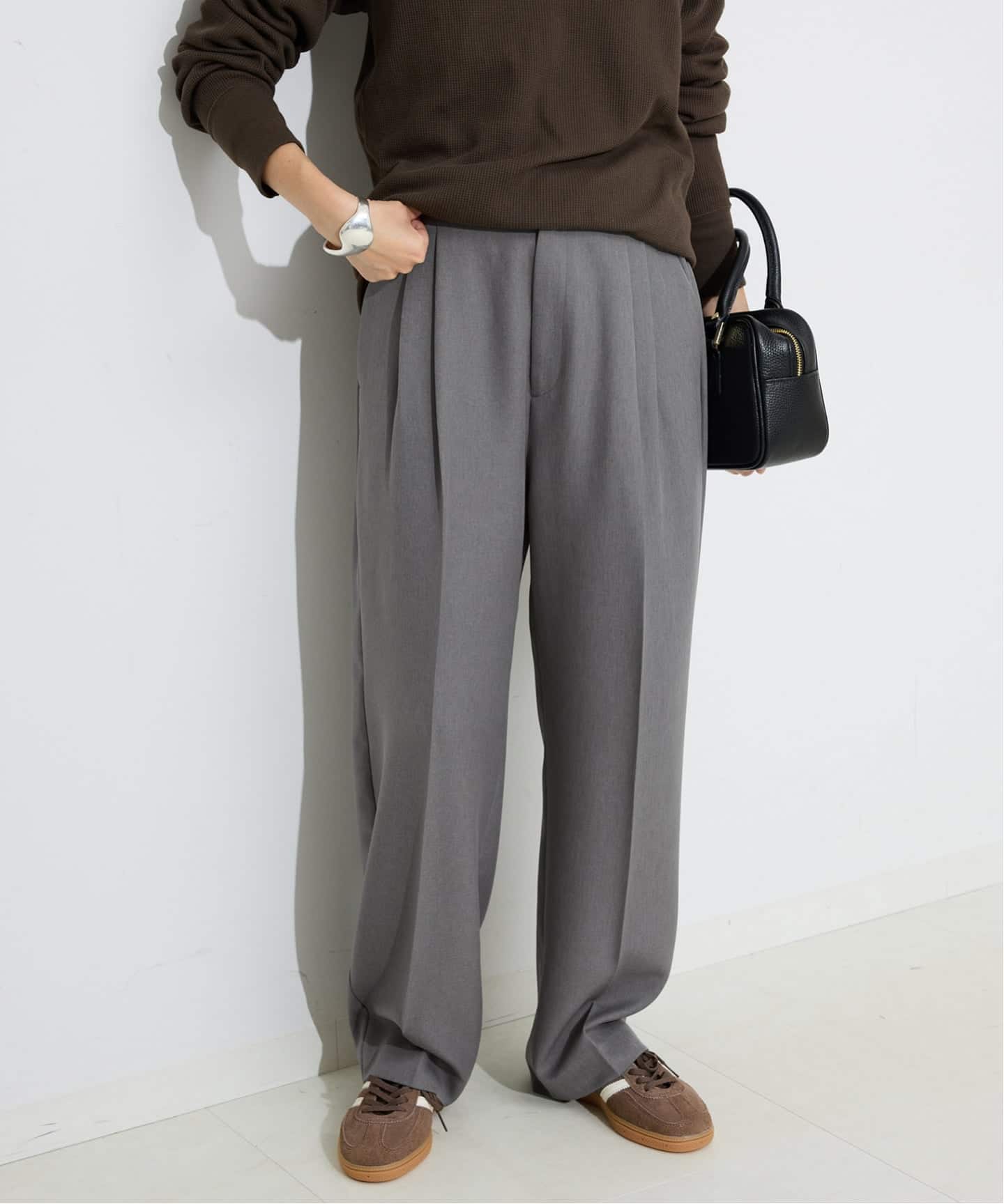 スローブイエナ　パウダーツイルイージーテーパードパンツ　36 パウダーツイルイージーテーパードパンツ（その他パンツ）｜SLOBE IENA