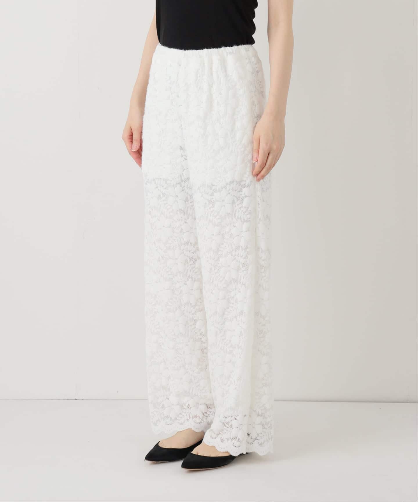 SLOBE IENA fluffy lace イージーパンツ fluffy lace イージーパンツ（その他パンツ）｜SLOBE IENA（スローブ