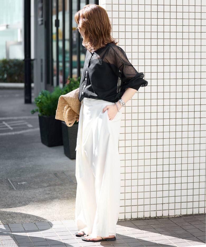 リネン混リボンパンツ（その他パンツ）｜SLOBE IENA（スローブ イエナ  