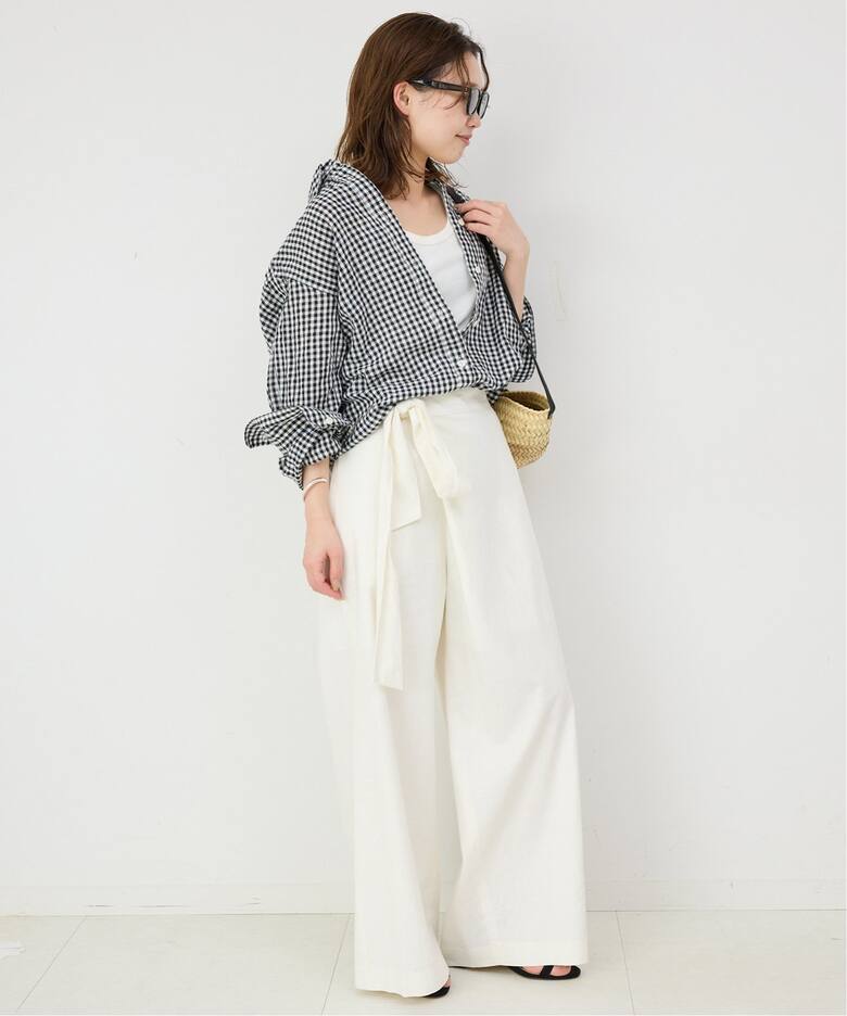リネン混リボンパンツ（その他パンツ）｜SLOBE IENA（スローブ イエナ  