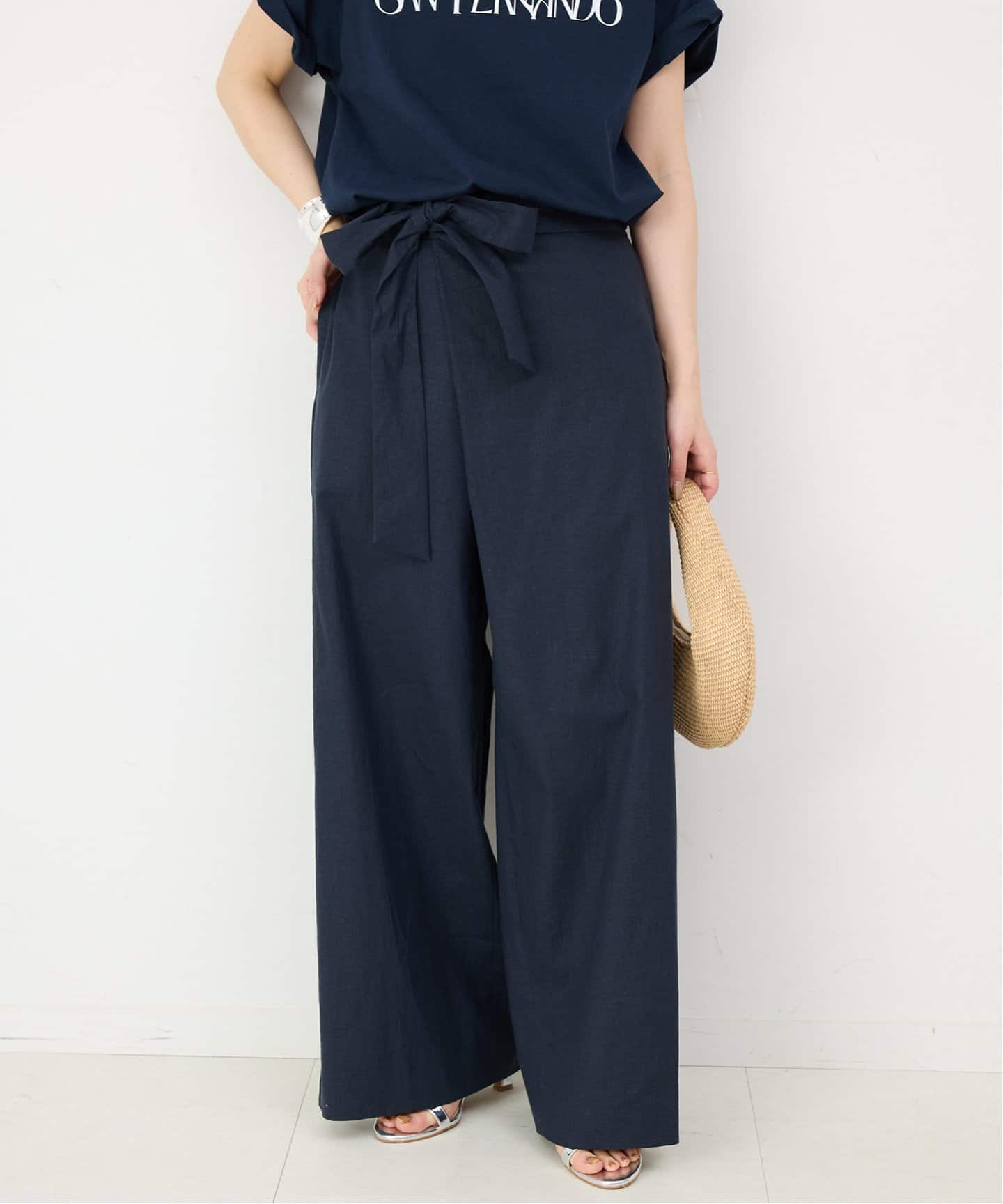 SLOBE IENA｜リネン混リボンパンツ | Rakuten Fashion(楽天