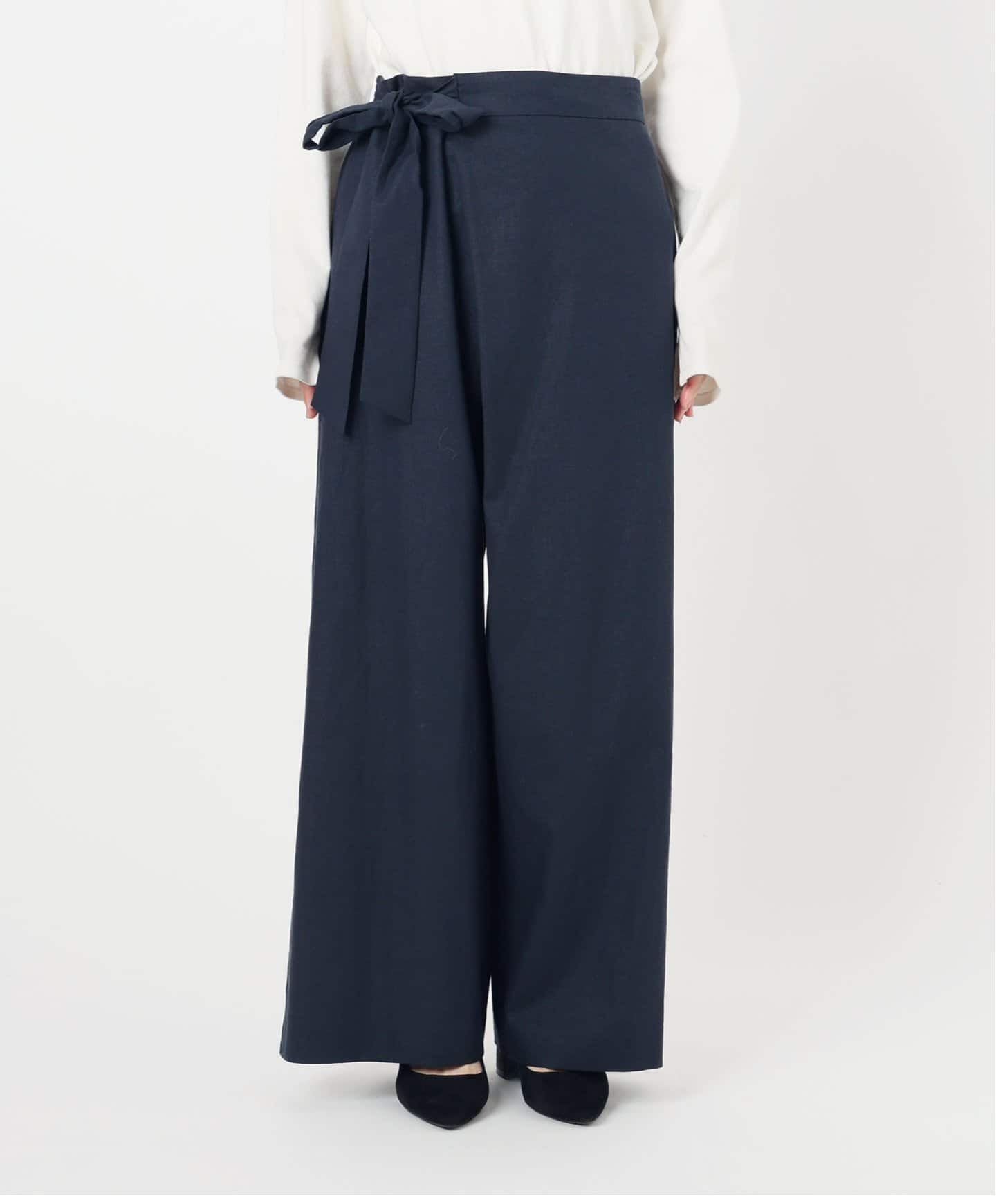 現行品！！定価¥12,100 SLOBE IENA リネン混リボンパンツ　36 SLOBE IENA｜リネン混リボンパンツ | Rakuten Fashion(楽天