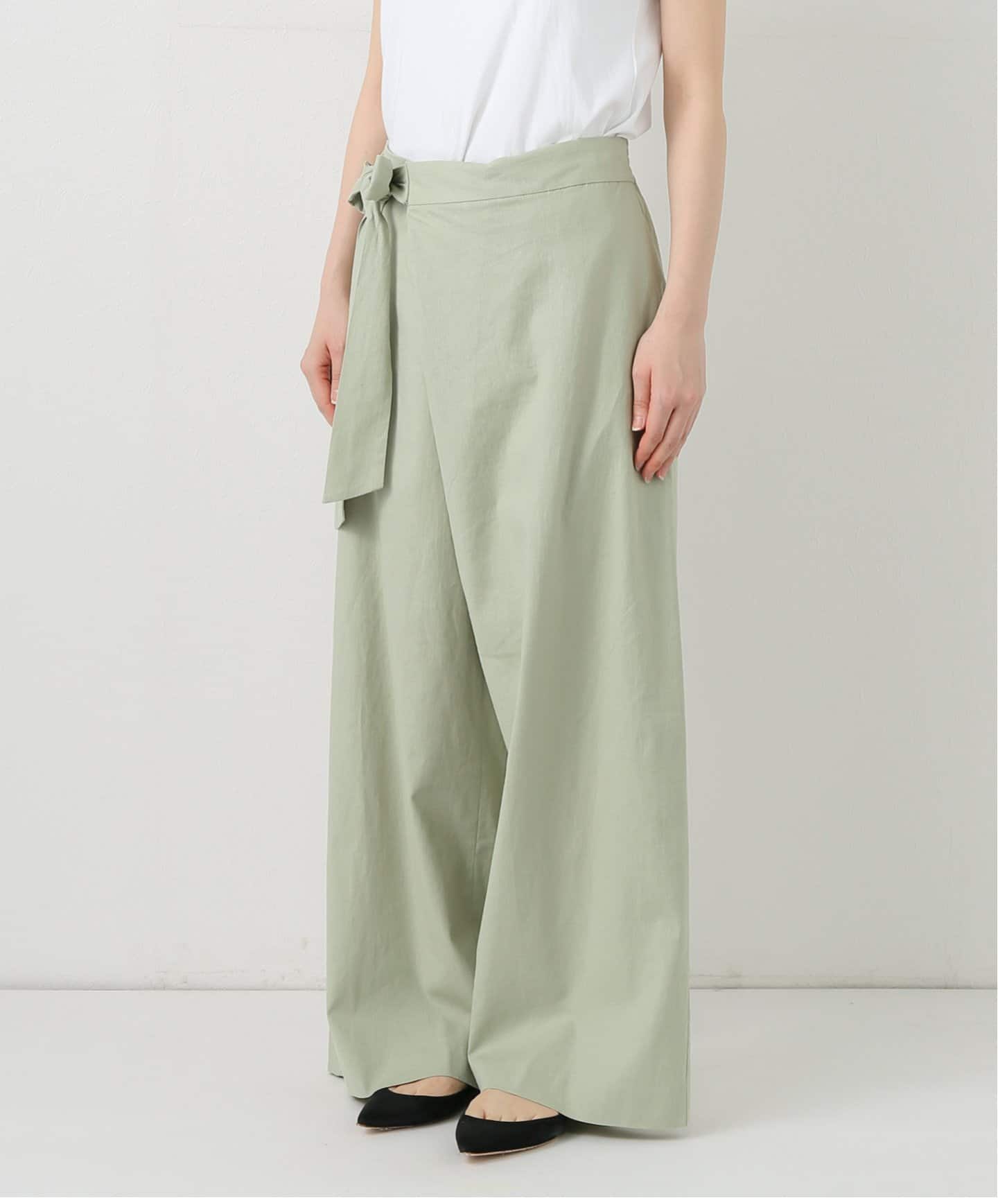 現行品！！定価¥12,100 SLOBE IENA リネン混リボンパンツ　36 リネン混リボンパンツ（その他パンツ）｜SLOBE IENA（スローブ
