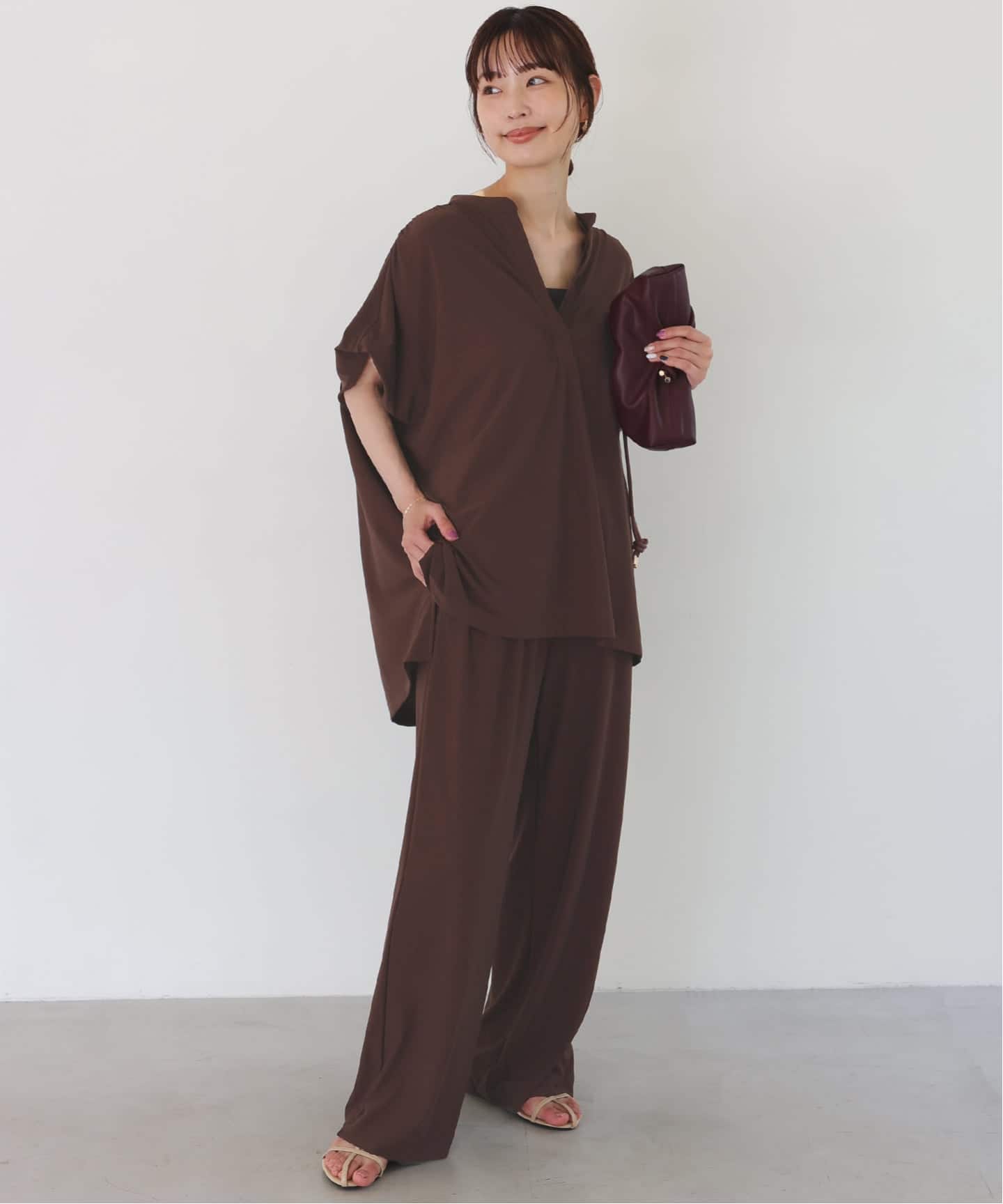 2枚セット》カットジョーゼットセットアップ（Tシャツ