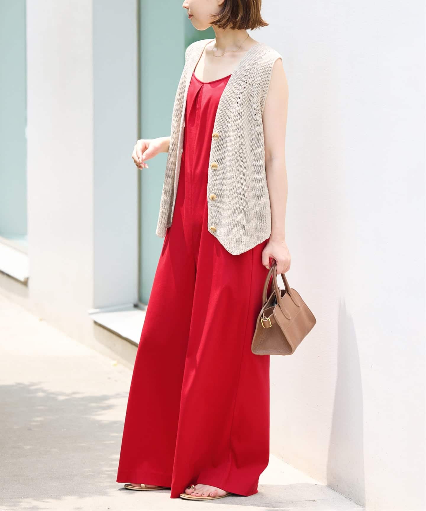 接触冷感》Albini キャミサロペット（サロペット／オーバーオール