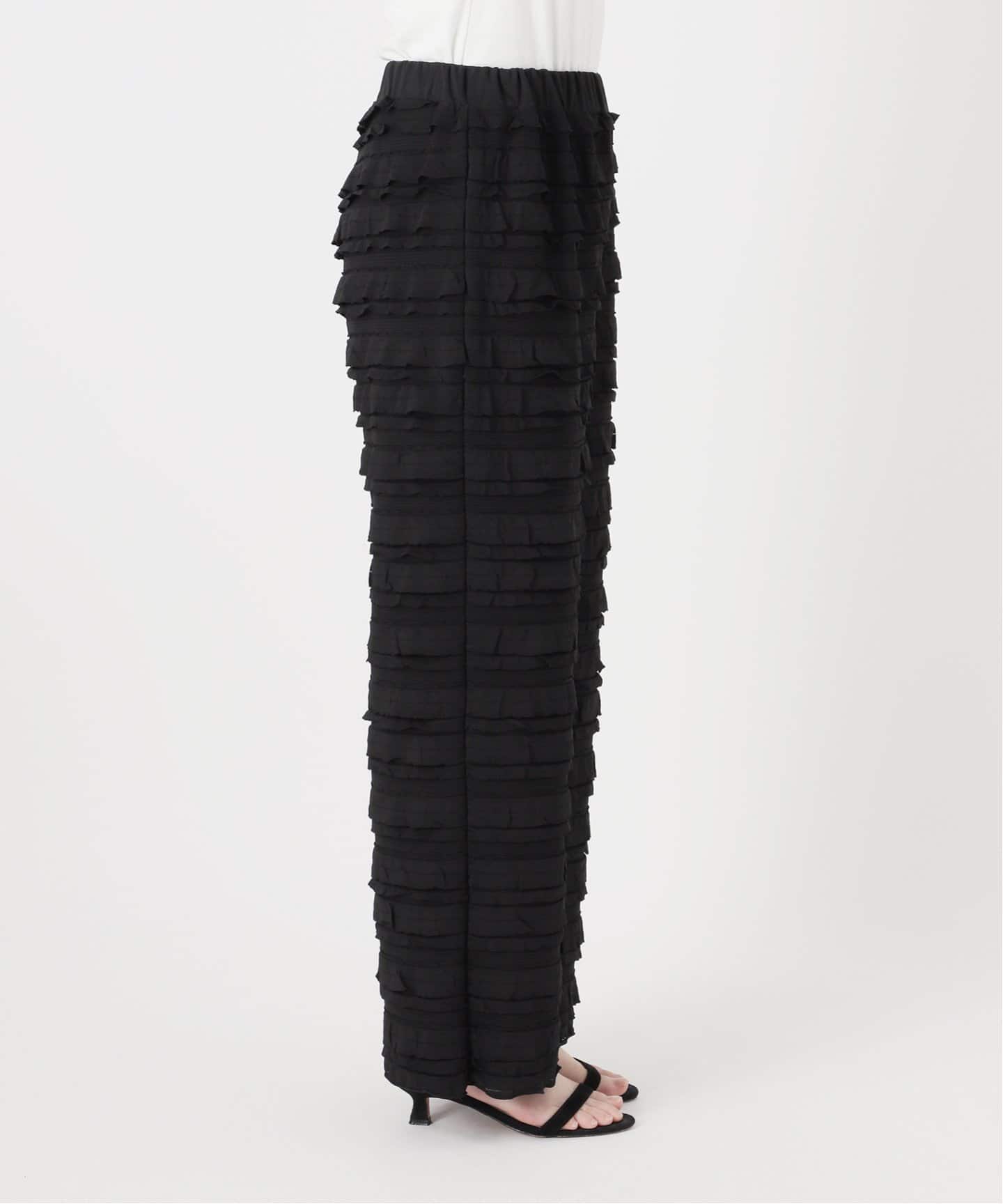 値下げ　新品タグ付き　スローブイエナ　フリルカットパンツ ブラック36 SLOBE IENA パンツ 「WEB限定/追加」フリルカットパンツ