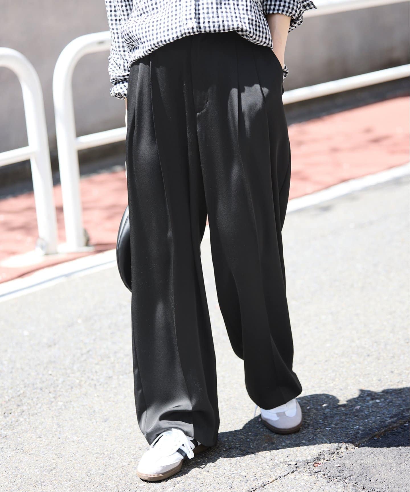 SLOBE IENA - 【2024SS】SLOBE IENA ACサテン タックパンツの