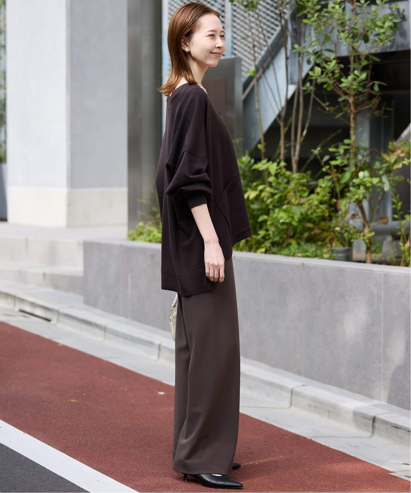 DOUBLECLOTH パンツ。黒 4サイズ展開/WEB限定/追加》DOUBLECLOTHパンツ（その他パンツ）｜SLOBE