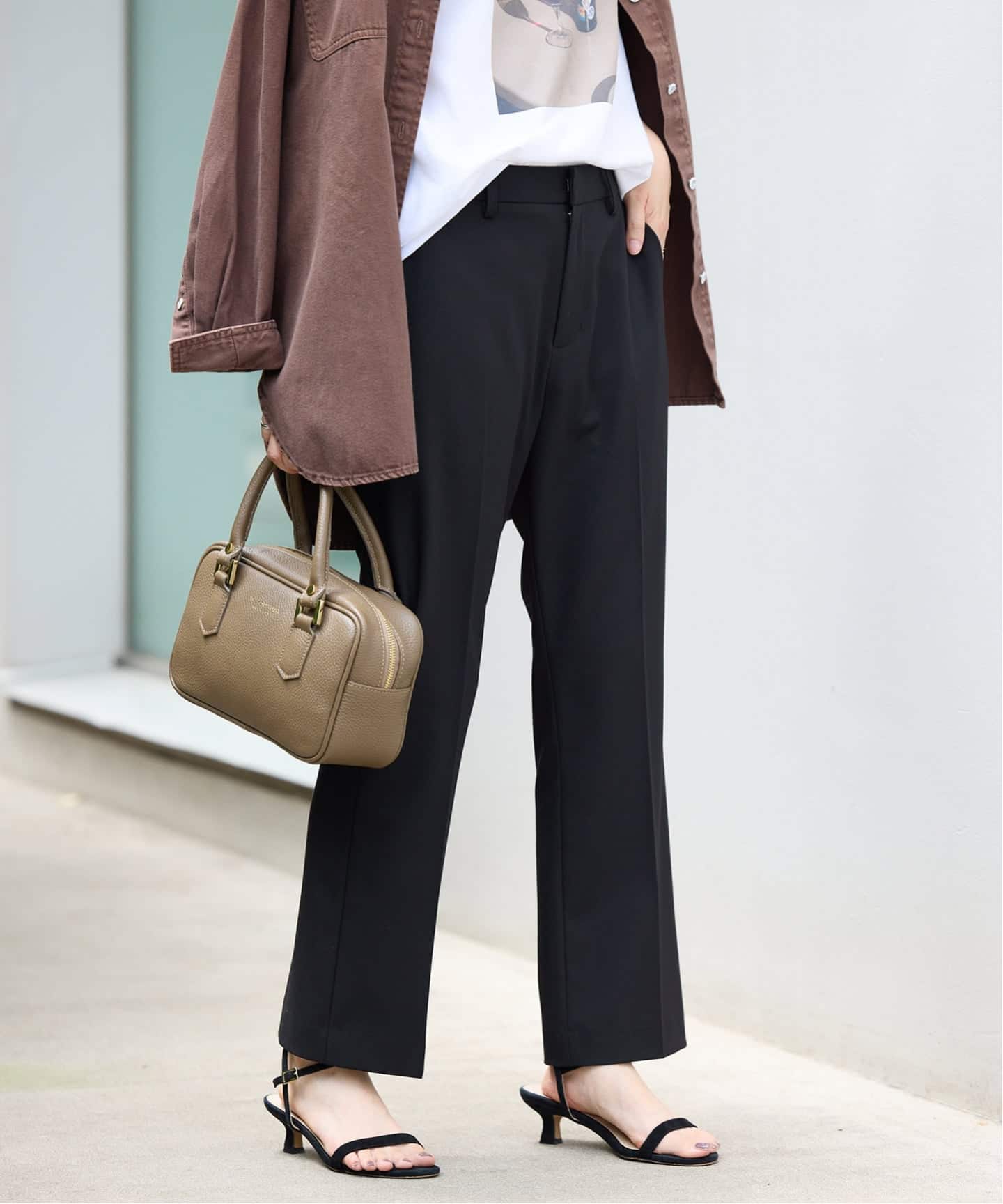 WEB限定/3サイズ展開/追加2》スティックパンツ（スラックス）｜SLOBE