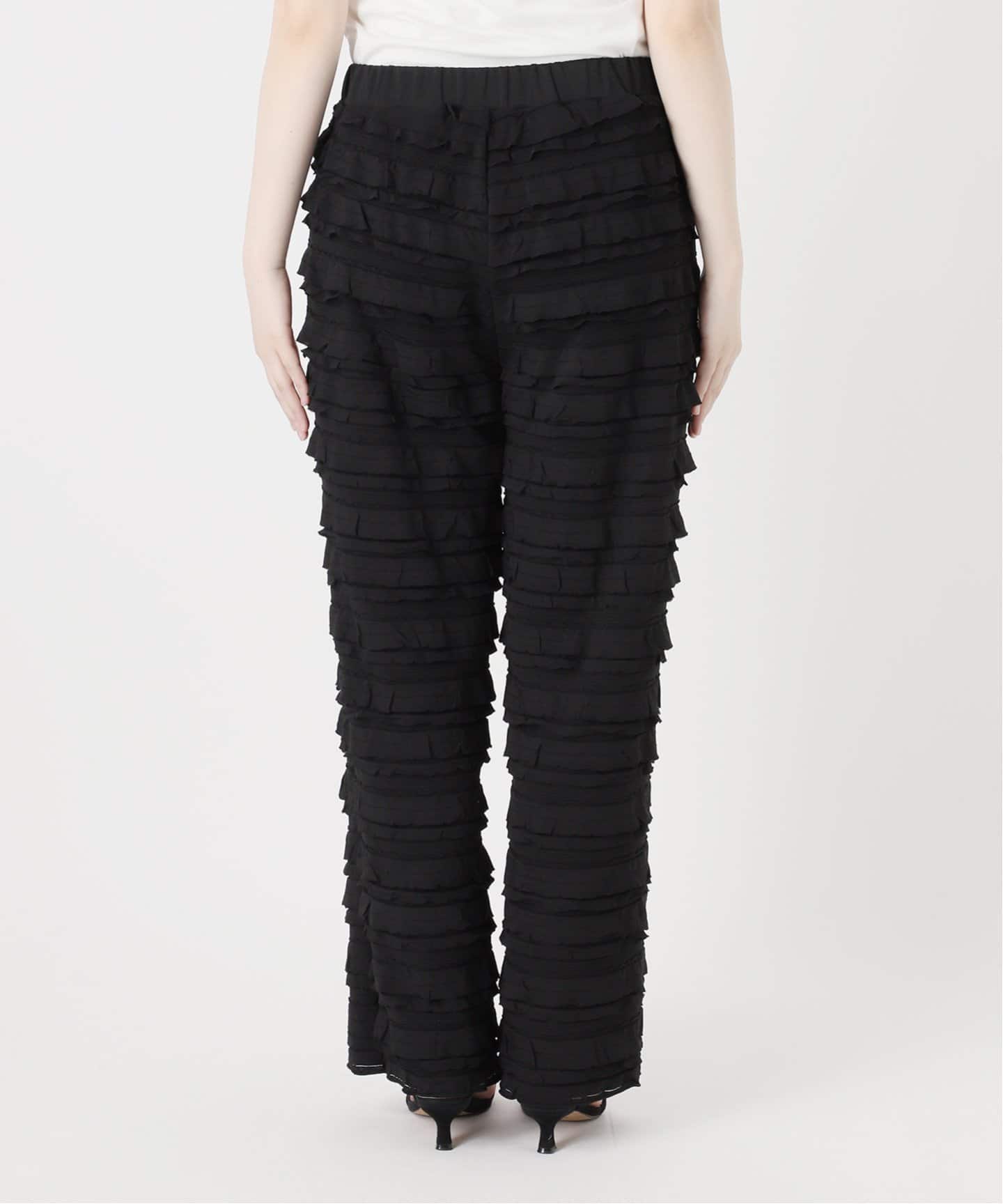 SLOBE IENA フリルカットパンツ ブラック38 WEB限定/追加予約》フリルカットパンツ（その他パンツ）｜SLOBE