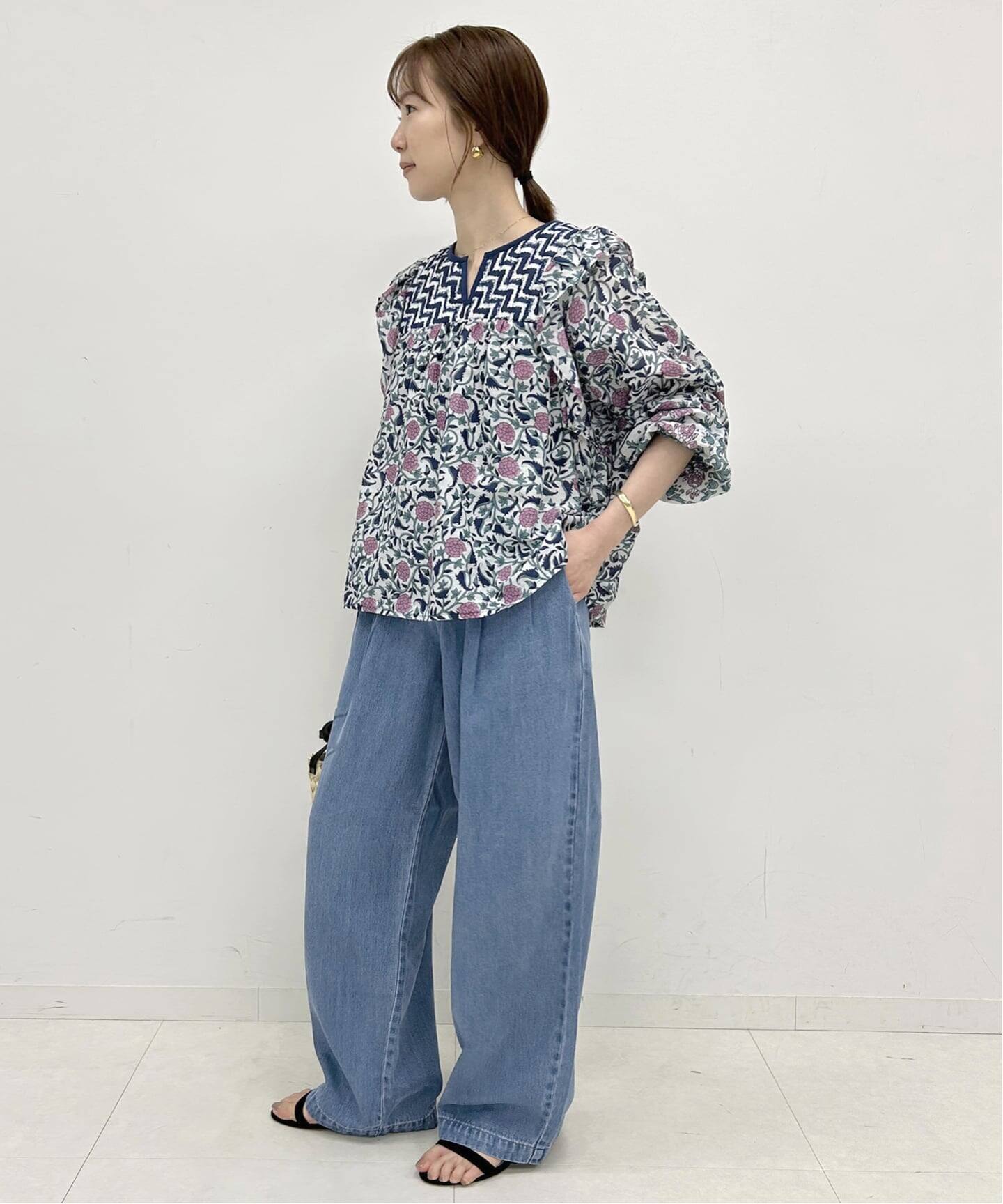 スローブイエナ LEDENIM TUCK TROUSER SLOBEIENA WEB限定/追加4》LEDENIM TUCK TROUSER（デニムパンツ・ジーンズ