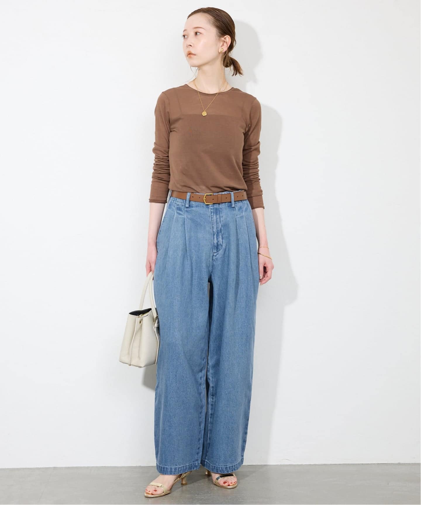 スローブイエナ★ LEDENIM TUCK TROUSER SLOBE IENA｜《4サイズ展開/追加》LEDENIM TUCK TROUSERデニム
