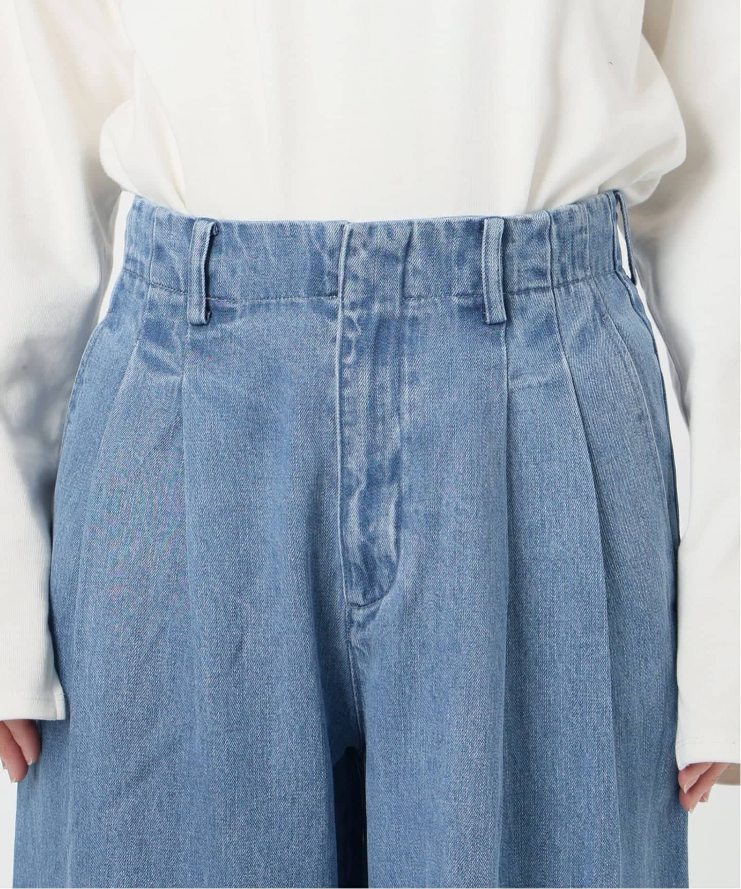 4サイズ展開/追加》LEDENIM TUCK TROUSERデニム（デニムパンツ